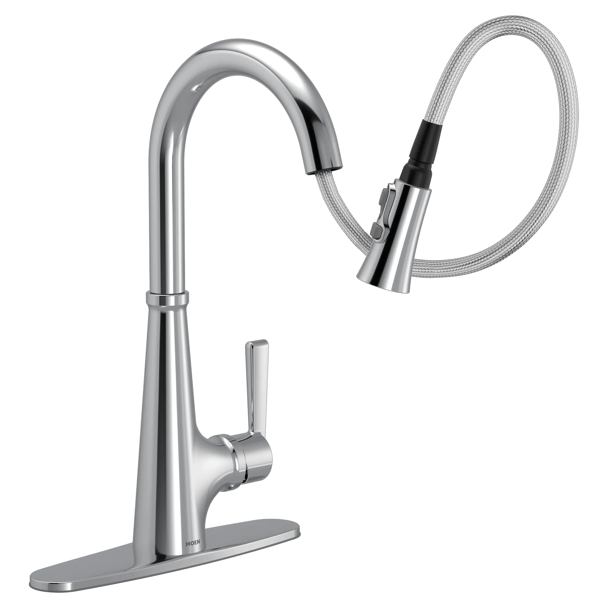 Joplin Chrome one-handle high arc kitchen faucet - Image 5