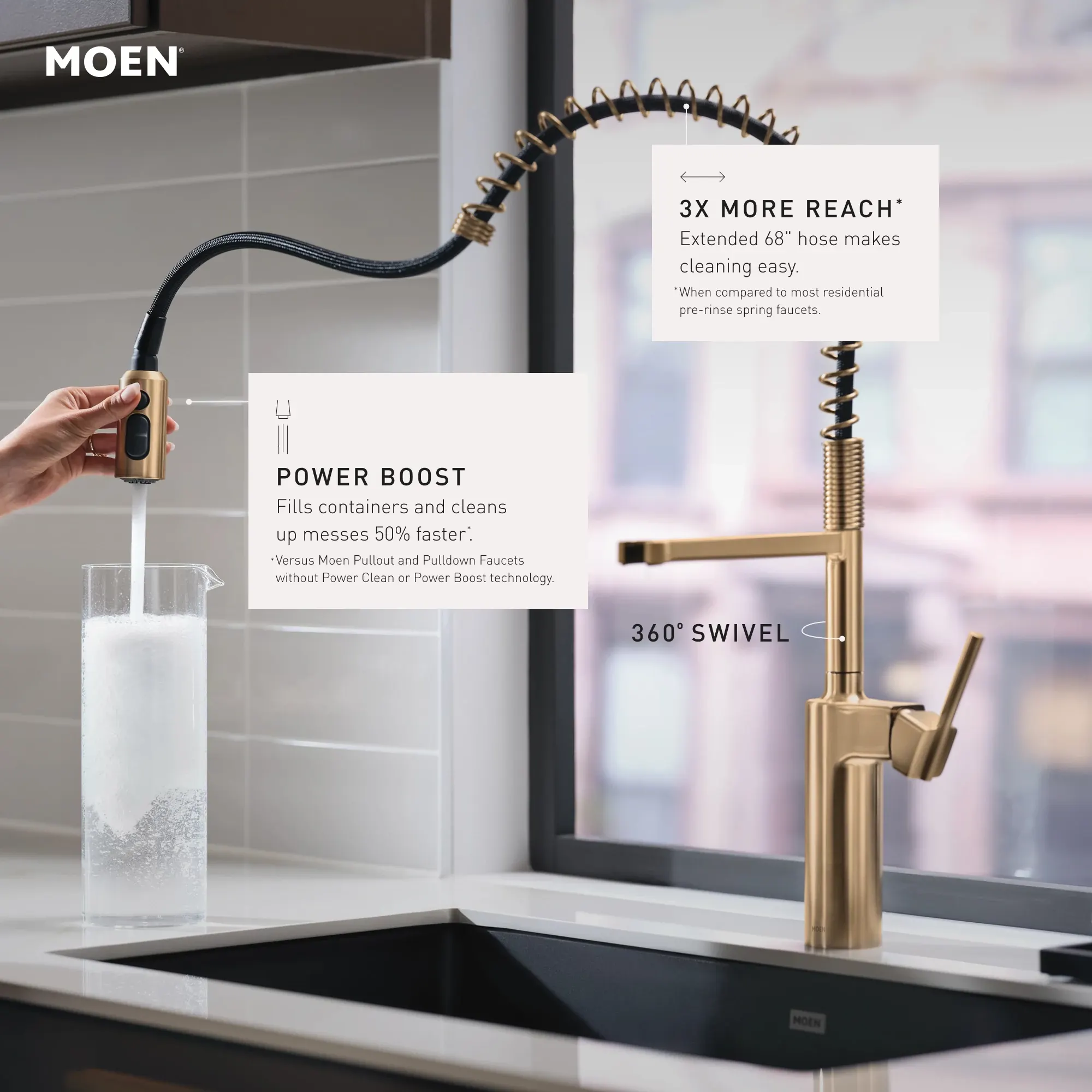 Inara One-Handle Pre-Rinse Spring Pulldown Kitchen Faucet - Image 16