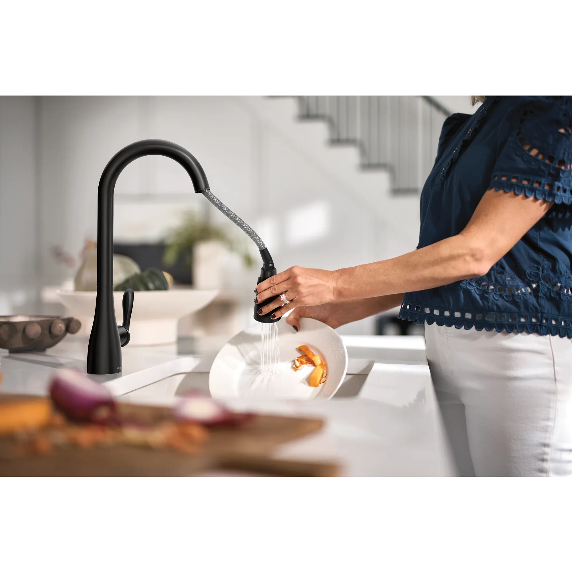 Georgene One-Handle High Arc Pulldown Kitchen Faucet - Image 18