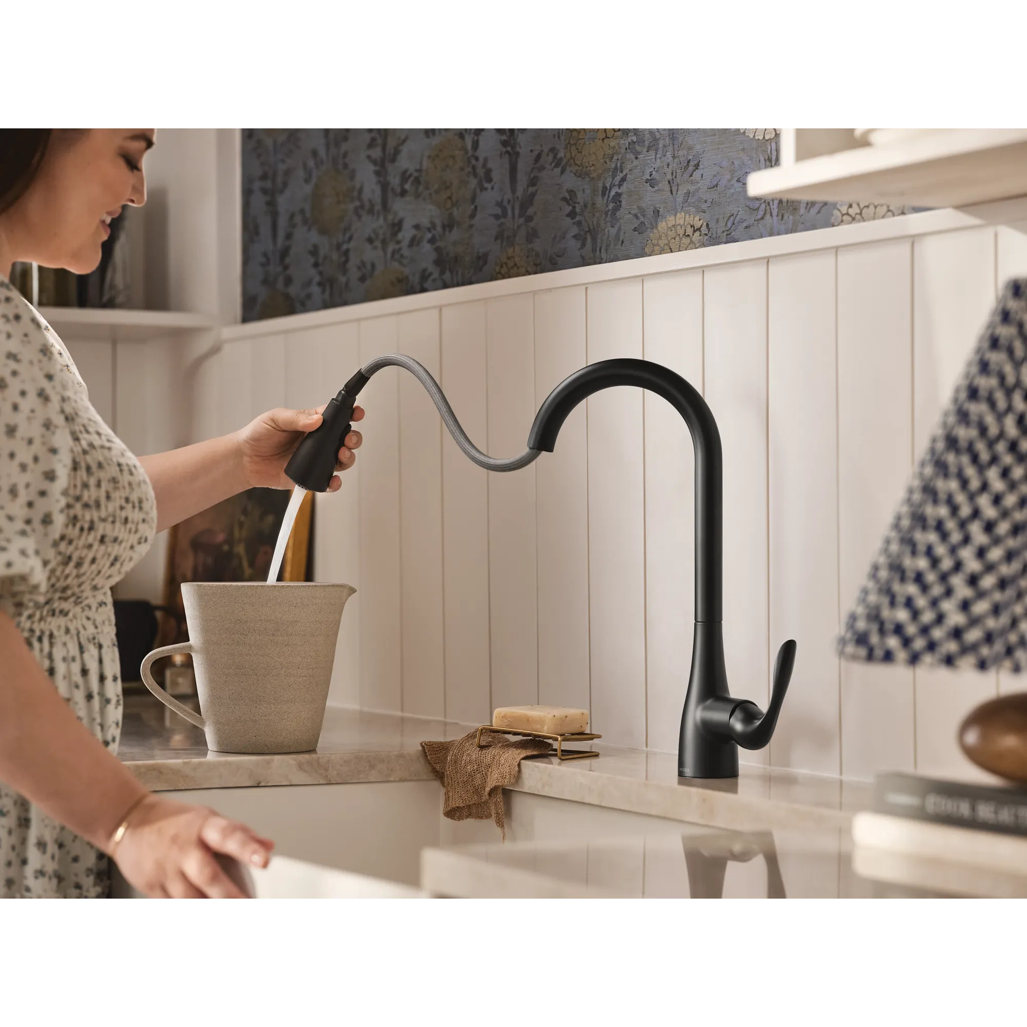 Georgene One-Handle High Arc Pulldown Kitchen Faucet - Image 21