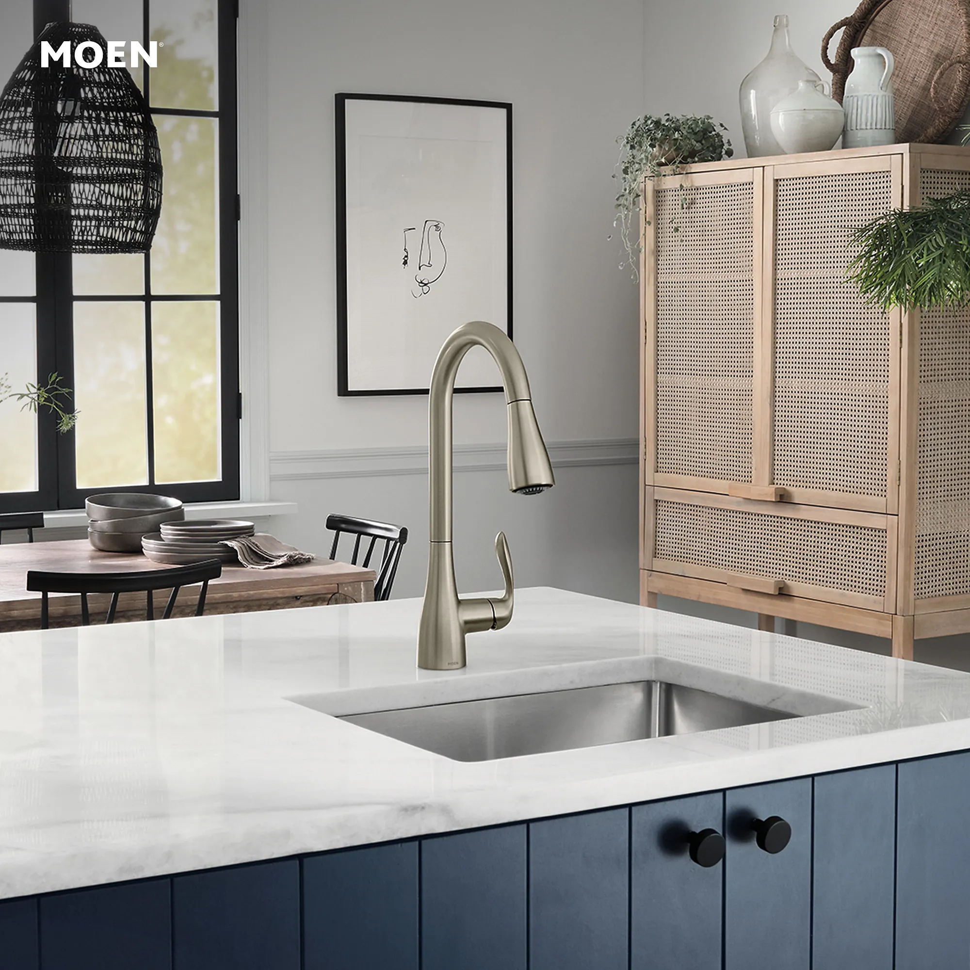 Georgene One-Handle High Arc Pulldown Kitchen Faucet - Image 24