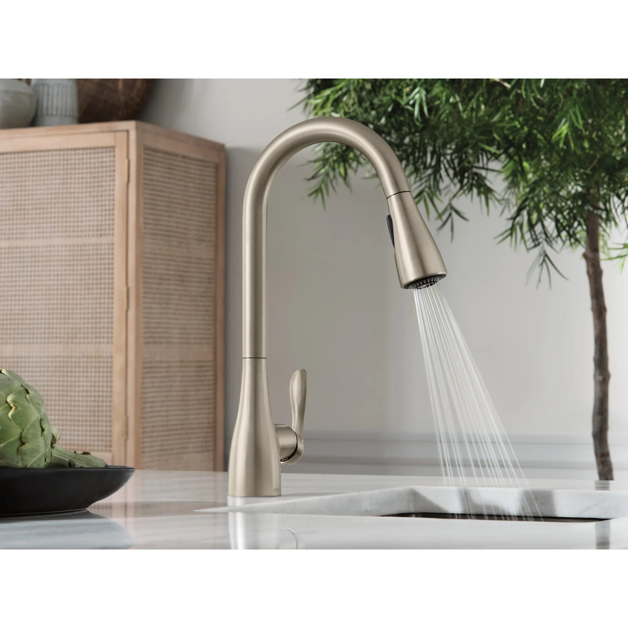 Georgene One-Handle High Arc Pulldown Kitchen Faucet - Image 25