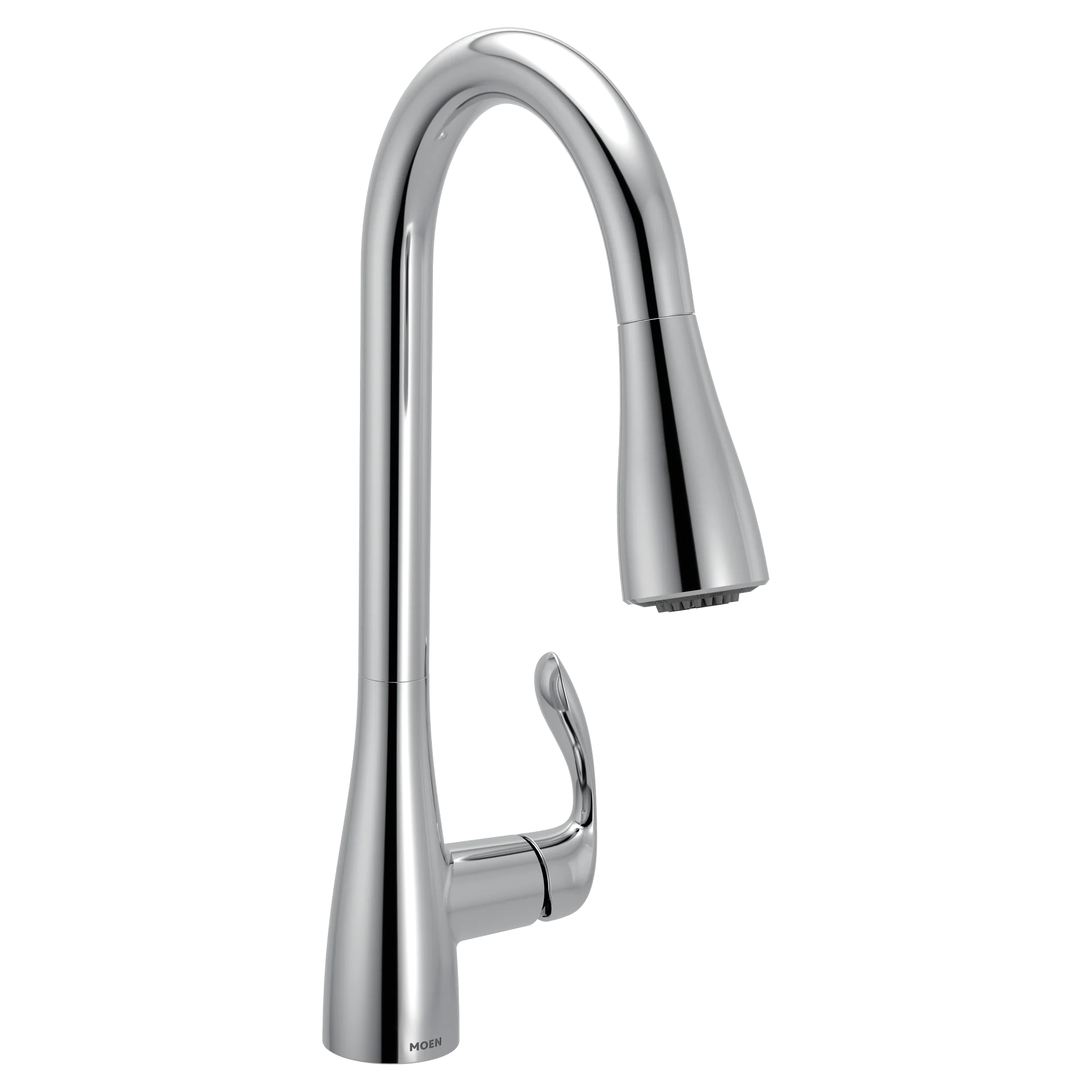Georgene Chrome one-handle high arc pulldown kitchen faucet