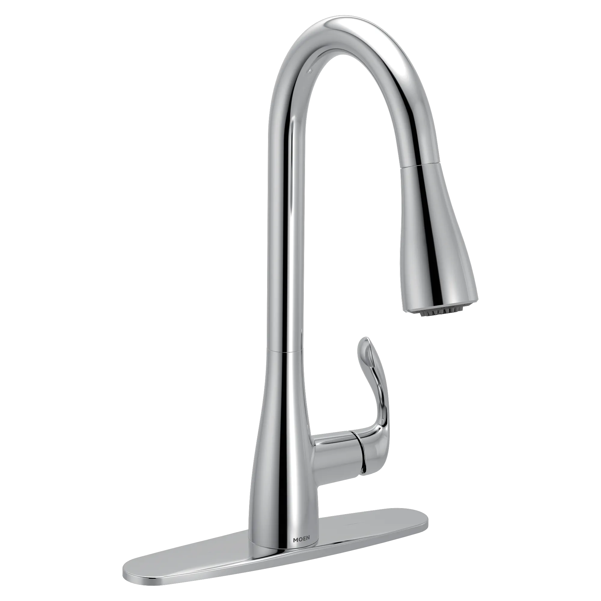 Georgene Chrome one-handle high arc pulldown kitchen faucet - Image 11