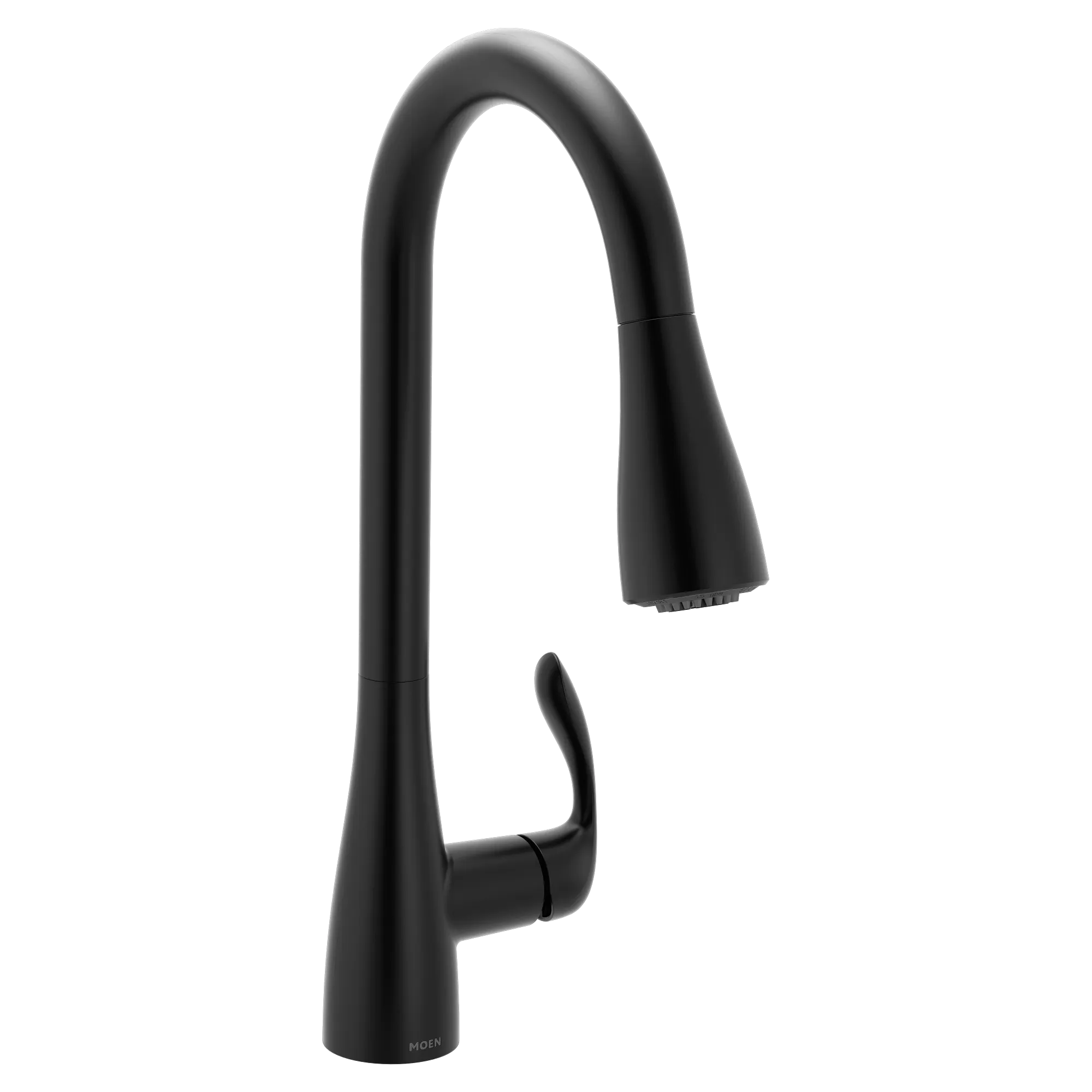 Georgene Matte black one-handle high arc pulldown kitchen faucet - Image 13