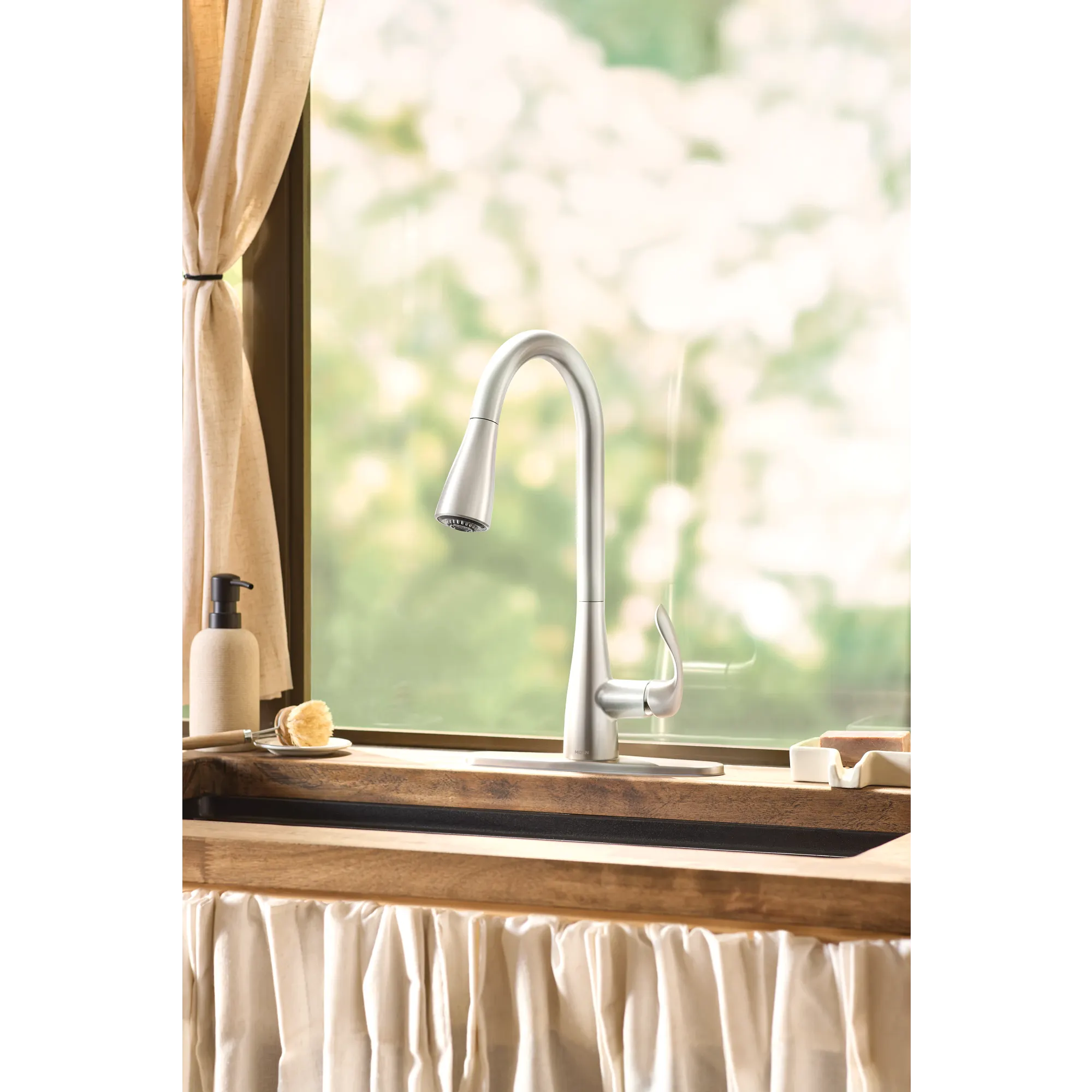 Georgene Spot resist stainless one-handle high arc pulldown kitchen faucet - Image 10