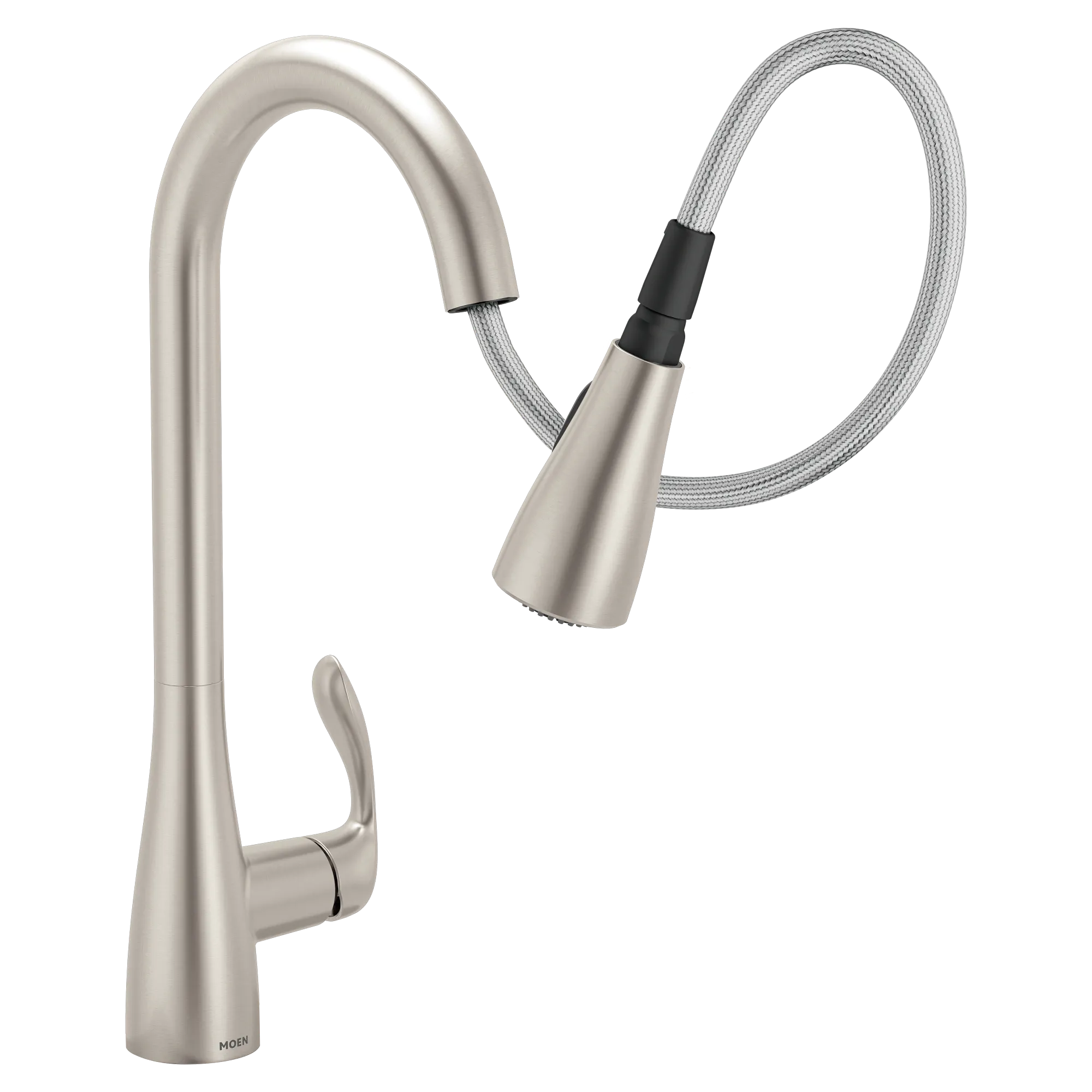 Georgene Spot resist stainless one-handle high arc pulldown kitchen faucet - Image 2
