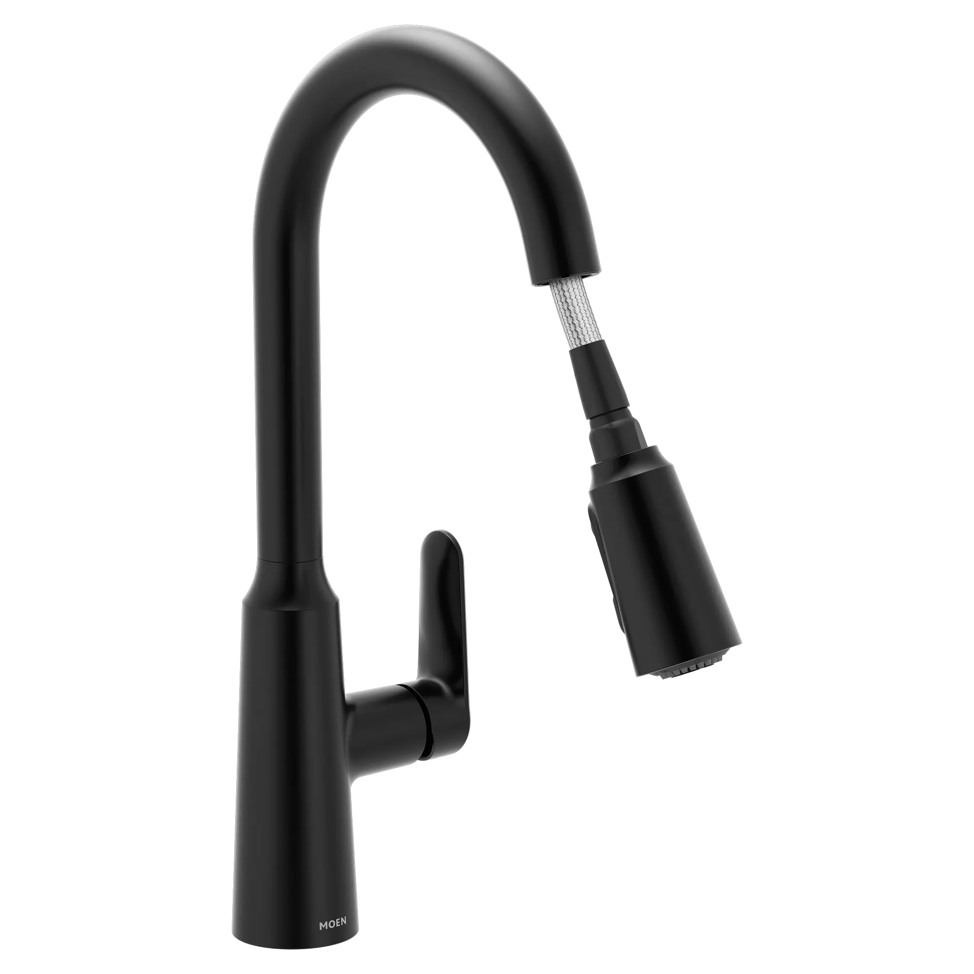 Edwyn Matte black one-handle high arc pulldown kitchen faucet - Image 15