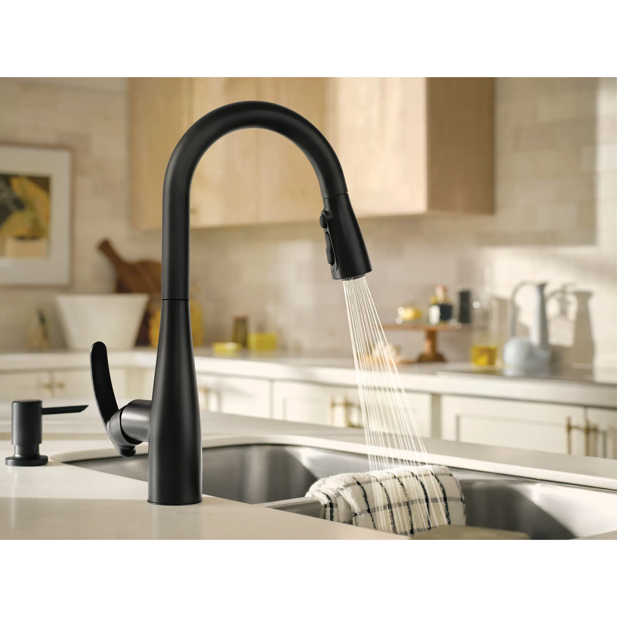 Reyes One-Handle High Arc Pulldown Kitchen Faucet - Image 14