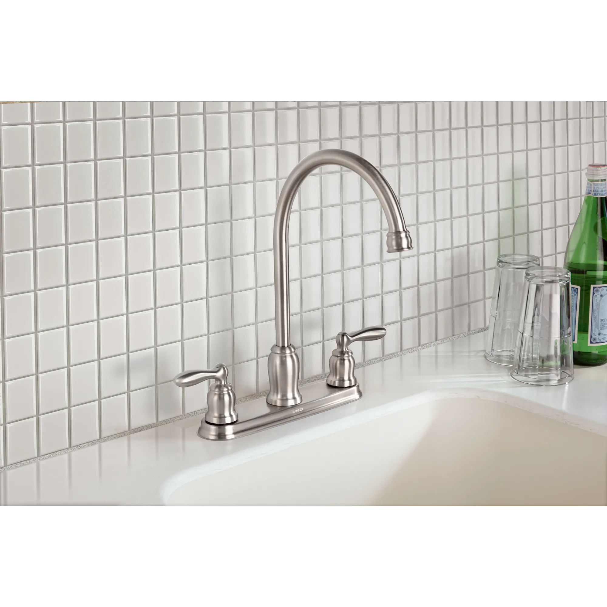 Caldwell Matte black two-handle high arc kitchen faucet - Image 7