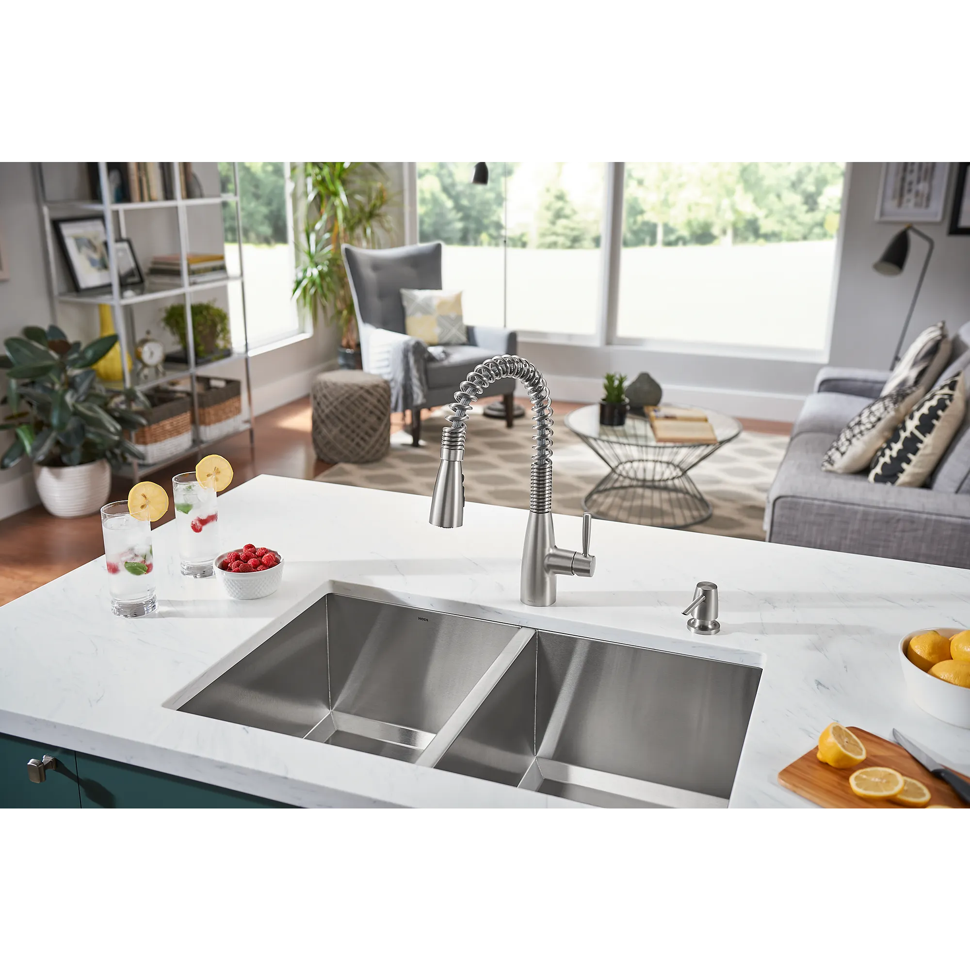 Springvale Matte Black One-Handle Pulldown Kitchen Faucet - Image 19