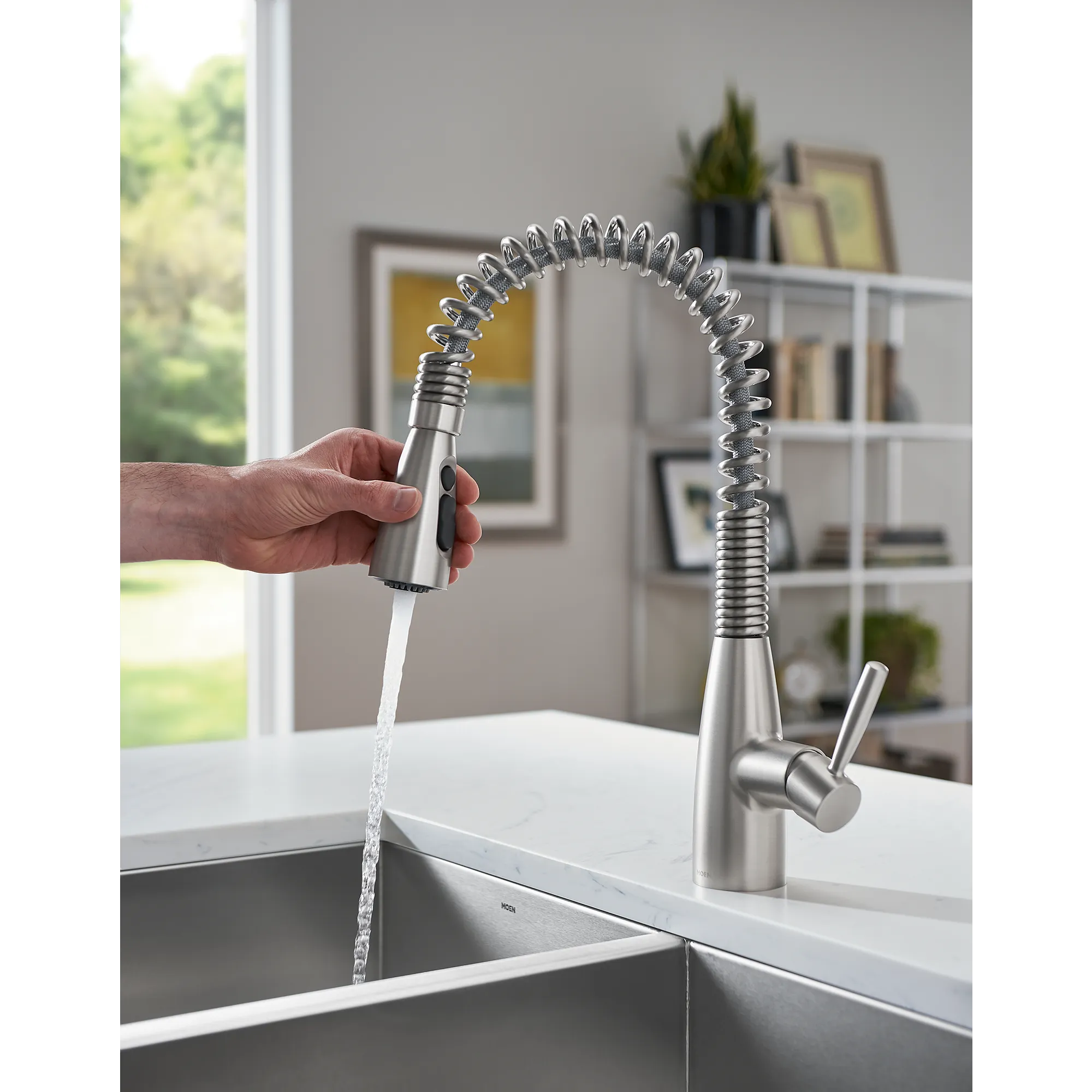 Springvale Matte Black One-Handle Pulldown Kitchen Faucet - Image 20