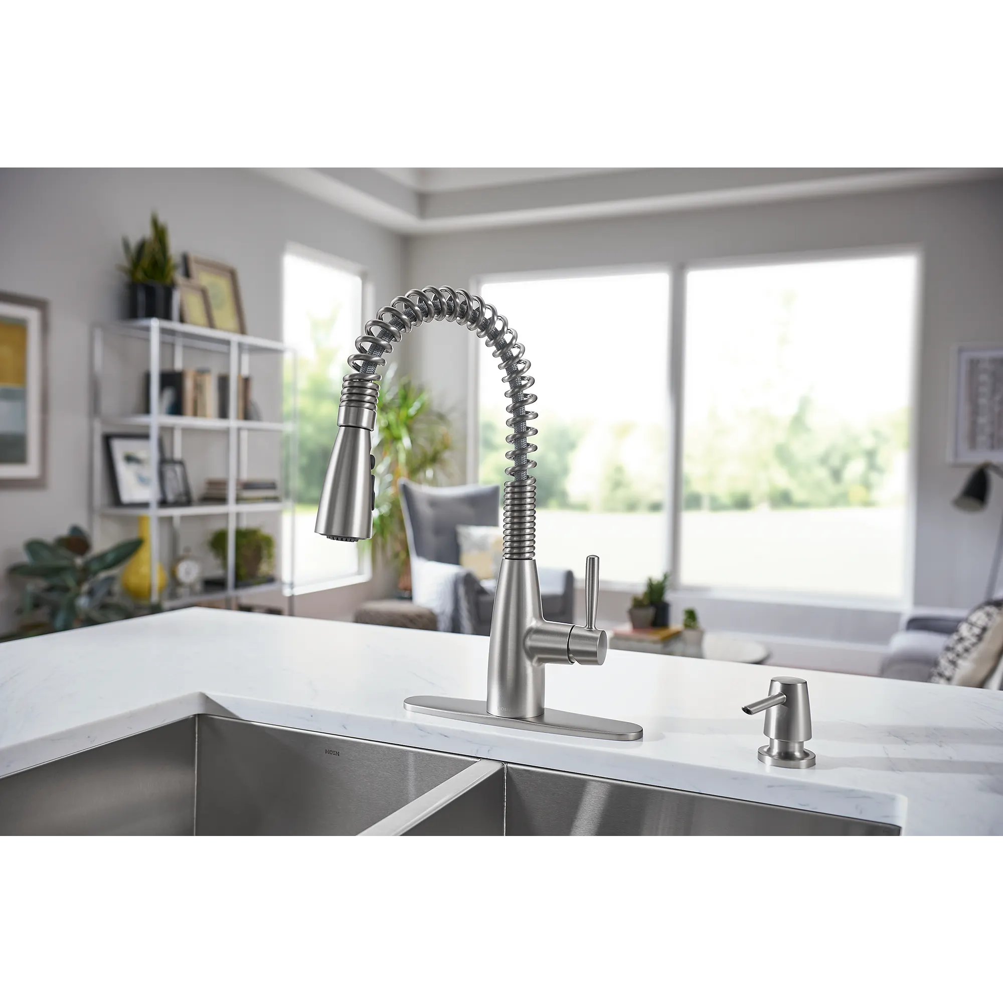 Springvale Matte Black One-Handle Pulldown Kitchen Faucet - Image 23