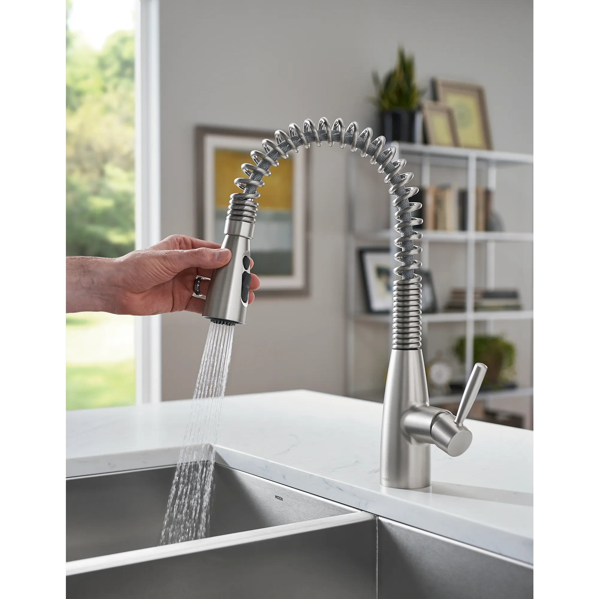 Springvale Matte Black One-Handle Pulldown Kitchen Faucet - Image 28