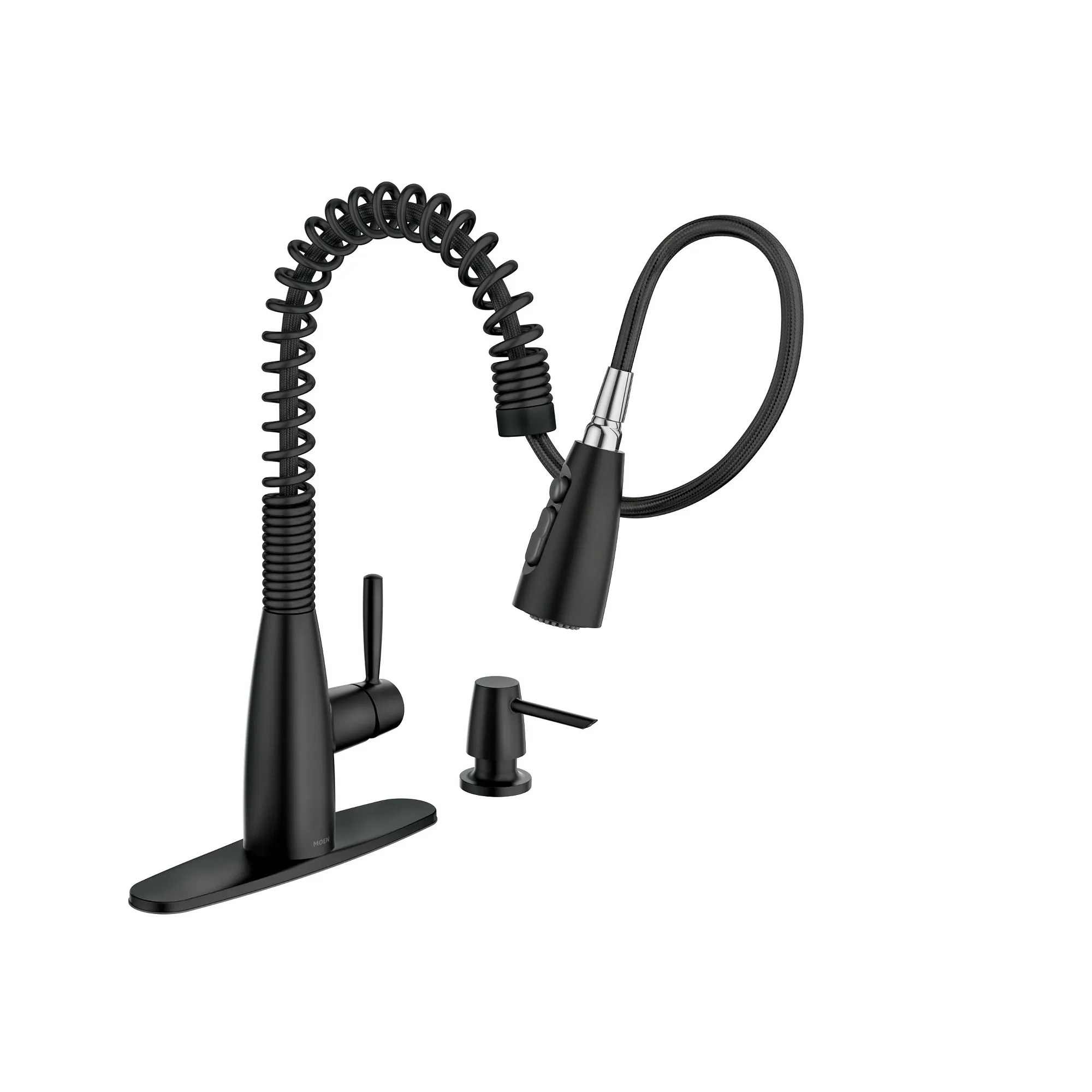 Springvale Matte Black One-Handle Pulldown Kitchen Faucet - Image 3