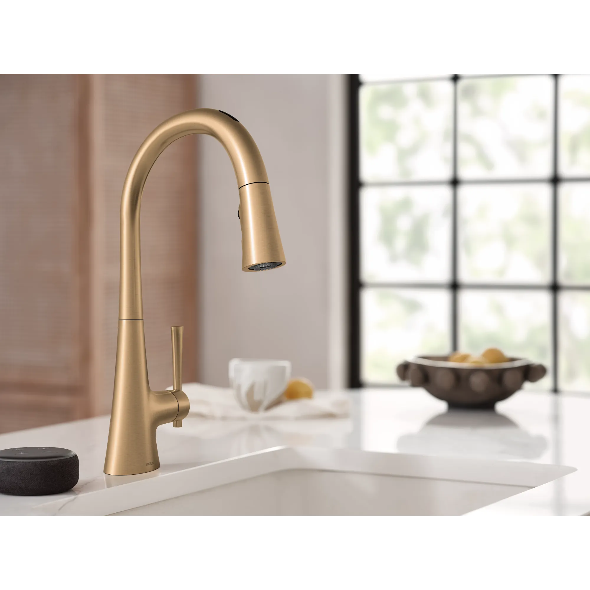 Kurv Chrome one-handle high arc pulldown kitchen faucet - Image 10