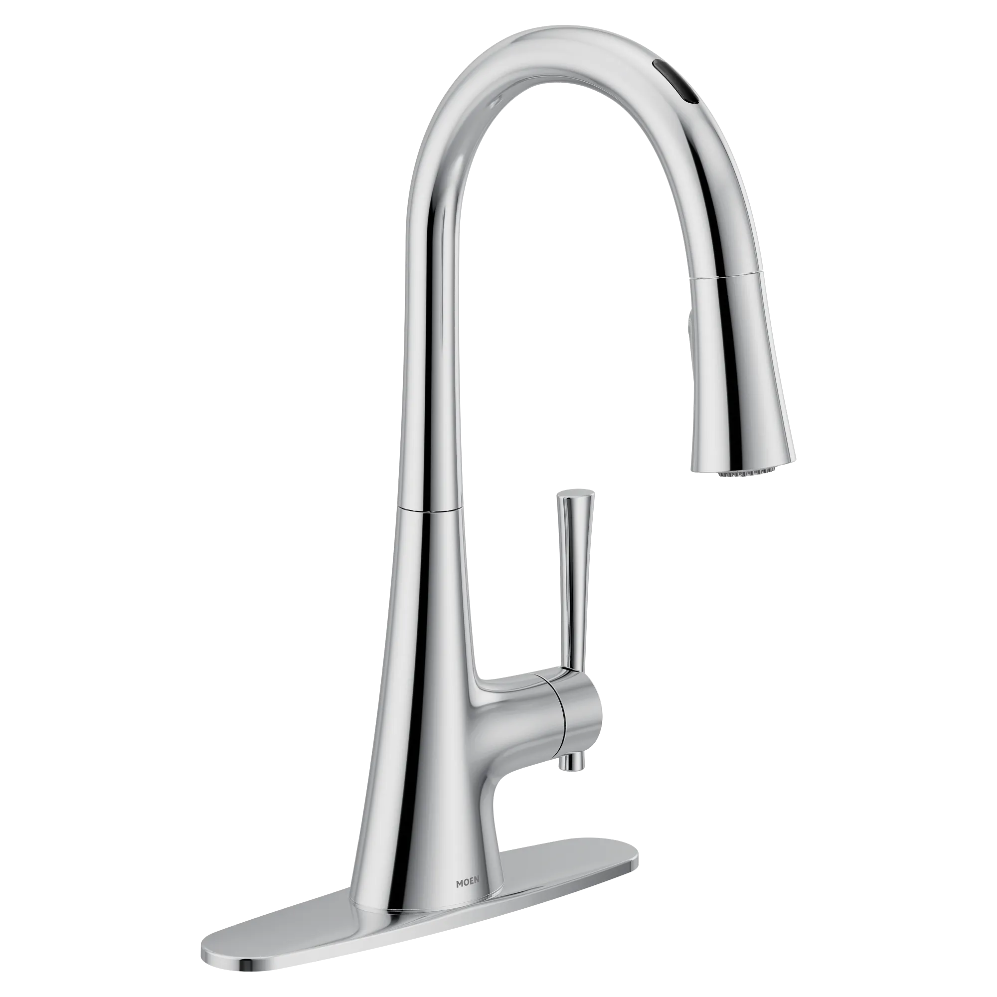 Kurv Chrome one-handle high arc pulldown kitchen faucet - Image 2