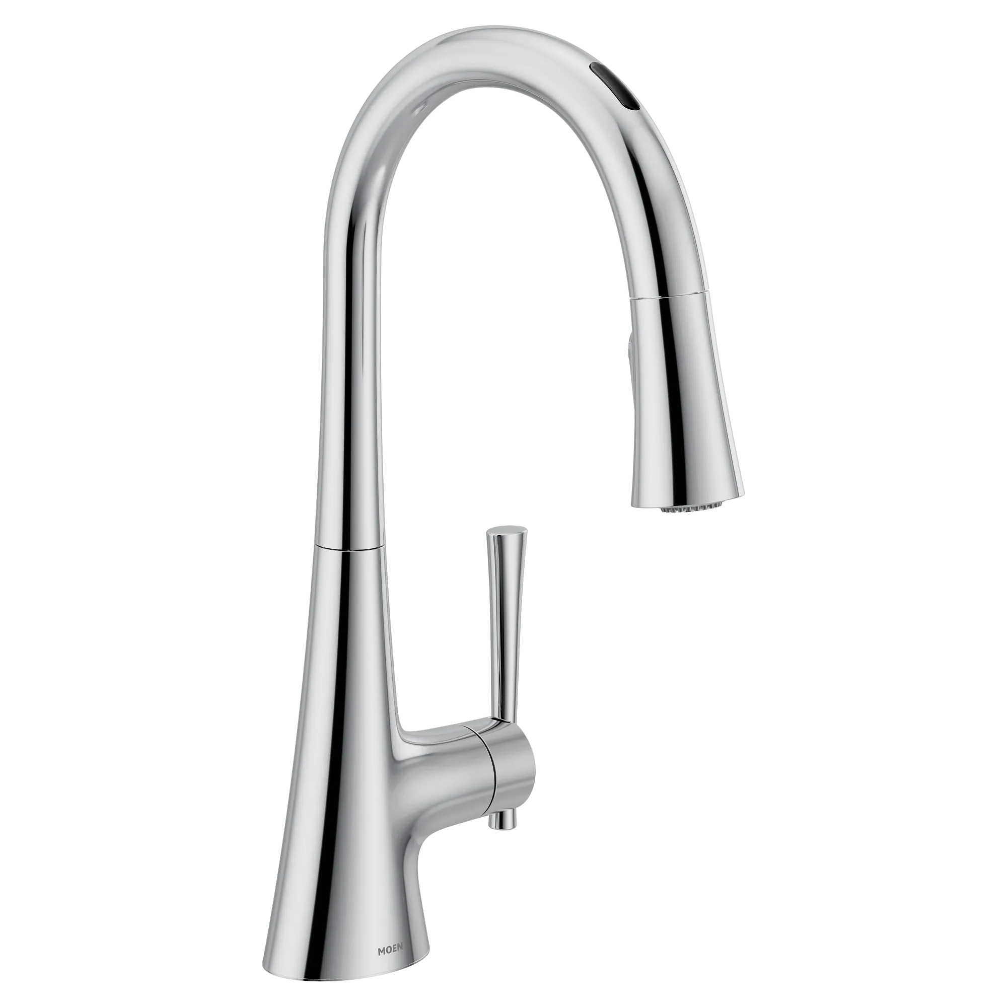 Kurv Chrome one-handle high arc pulldown kitchen faucet - Image 3