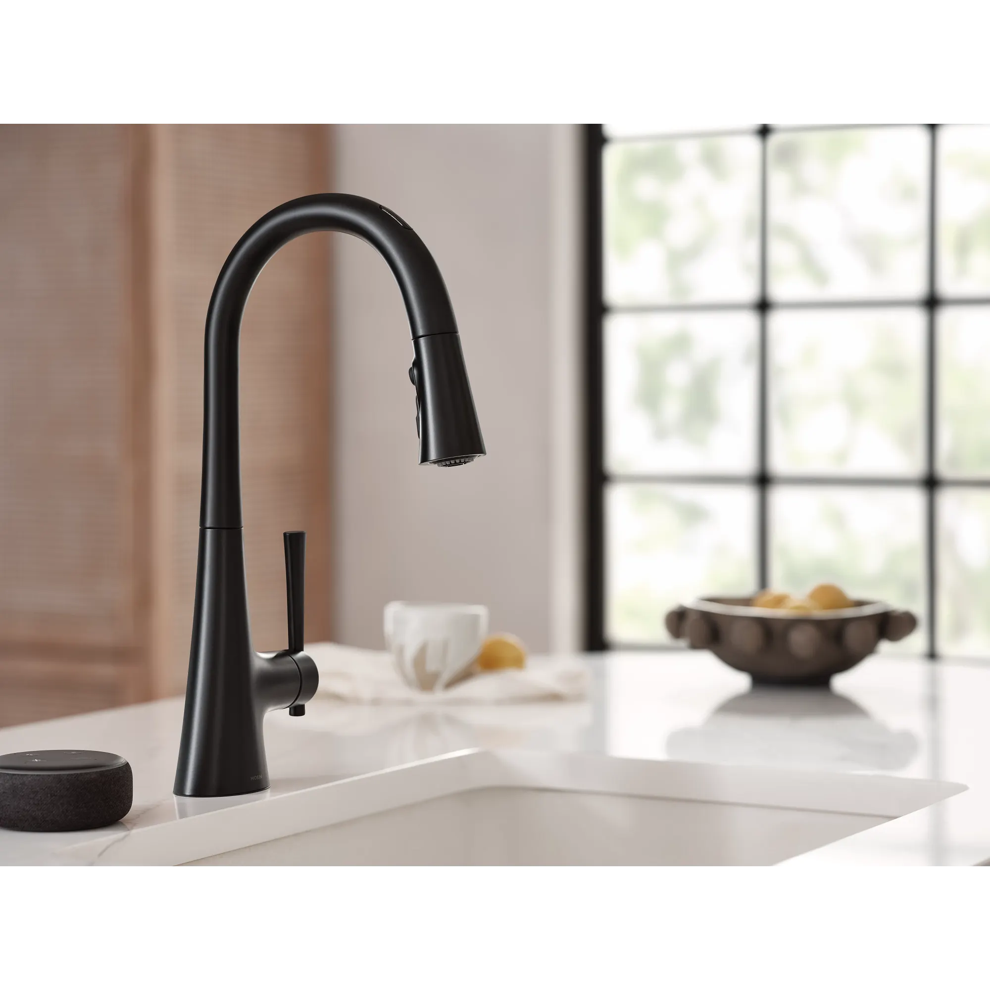 Kurv Chrome one-handle high arc pulldown kitchen faucet - Image 5
