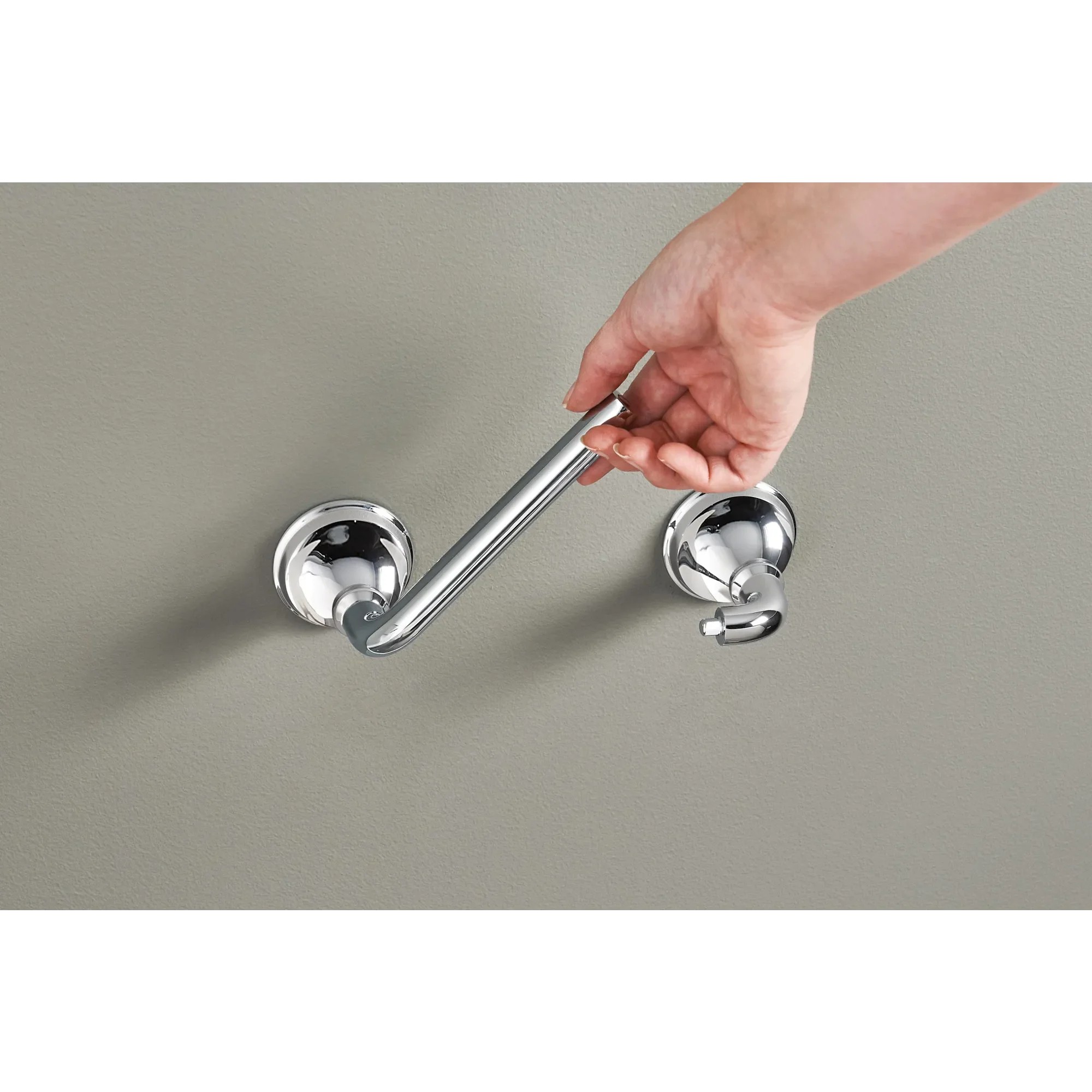 Jansen Chrome 8" Pivoting Toilet Paper Holder - Image 7