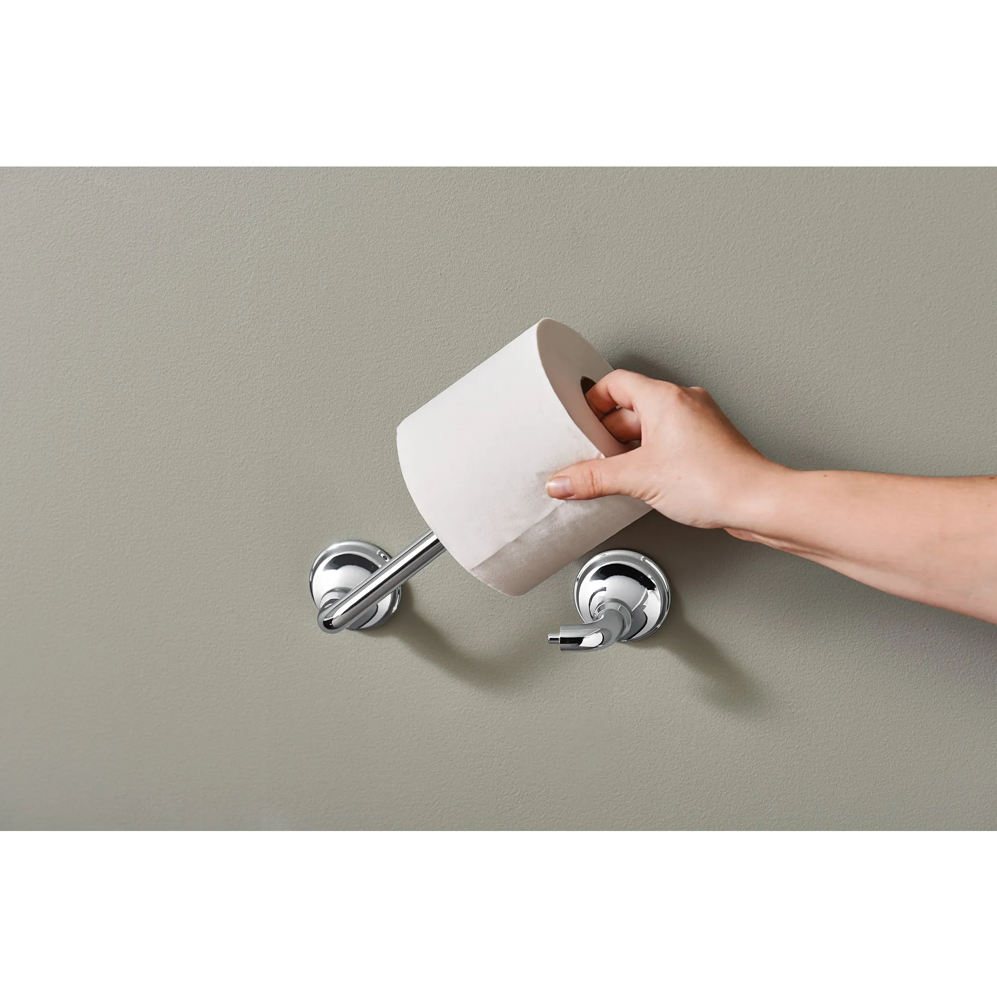 Jansen Chrome 8" Pivoting Toilet Paper Holder - Image 8