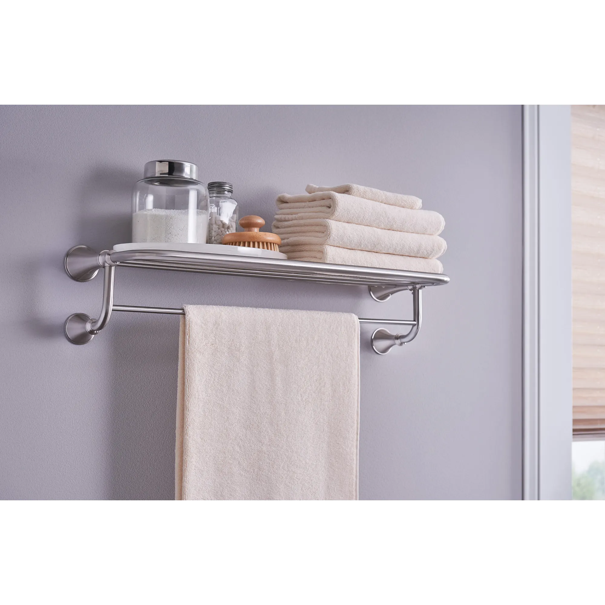Moen Brushed nickel 24" Towel Shelf - Image 6
