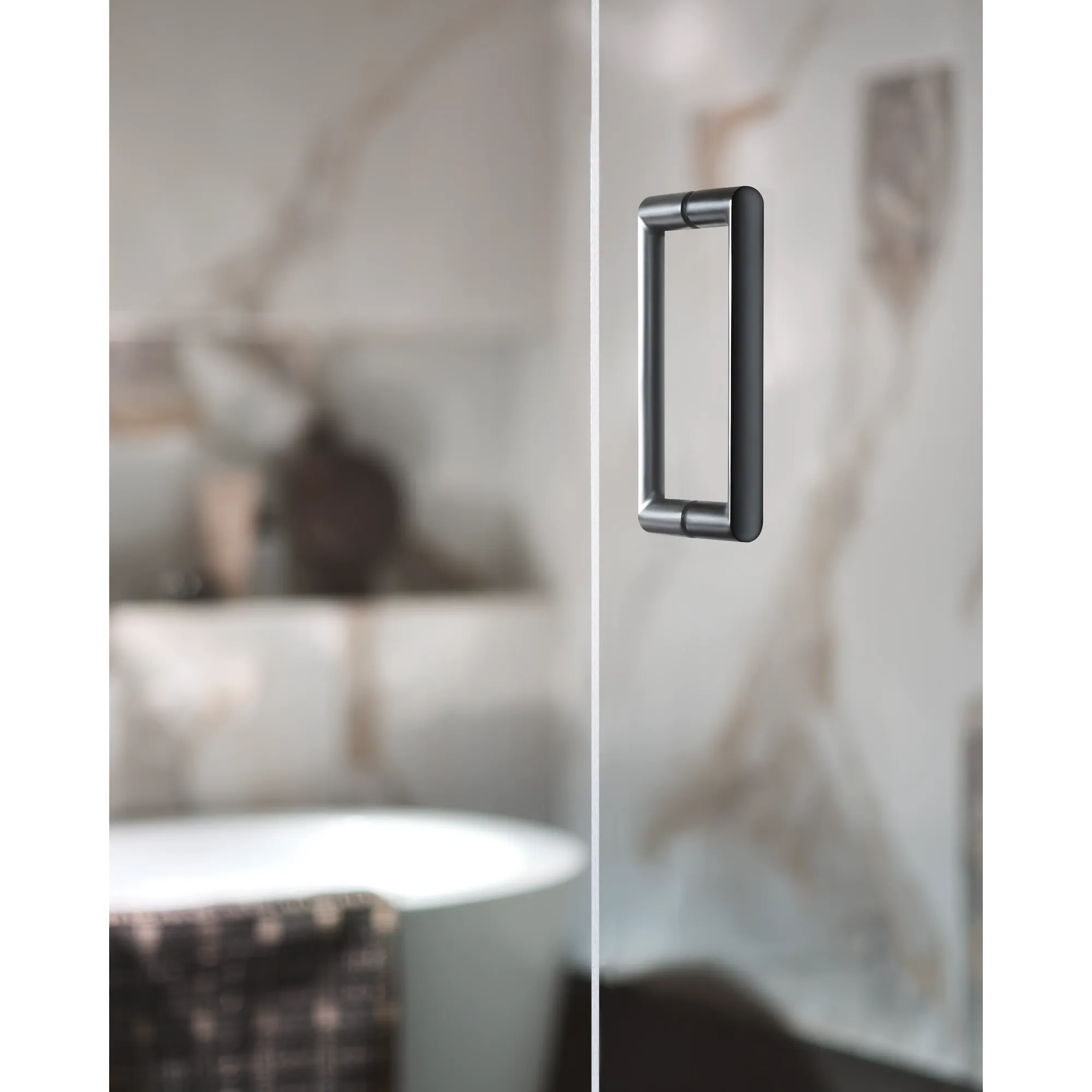 Contemporary Chrome 8" shower door handle - Image 4