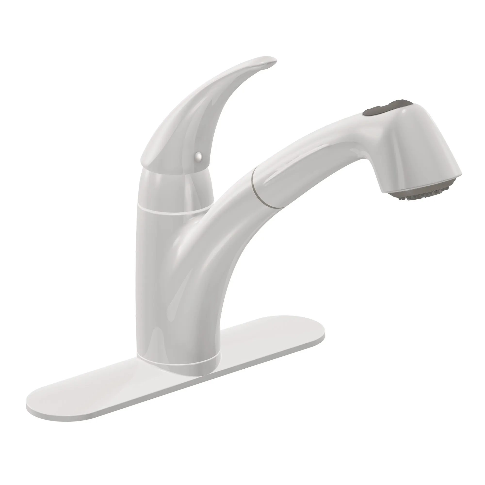 Extensa Chrome one-handle low arc pullout kitchen faucet - Image 8