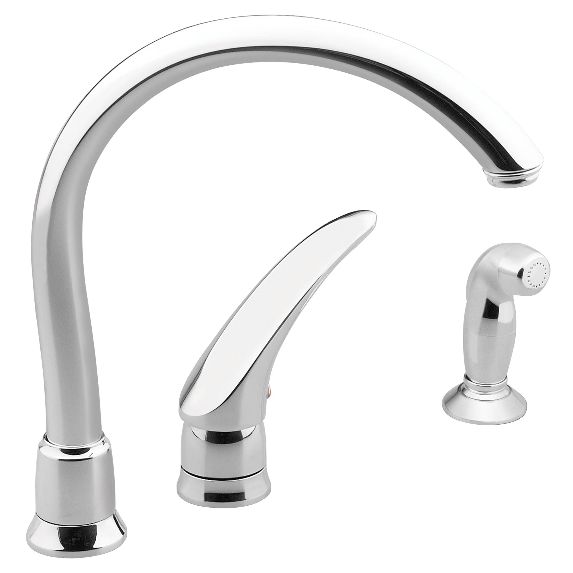 Monticello Chrome one-handle high arc kitchen faucet