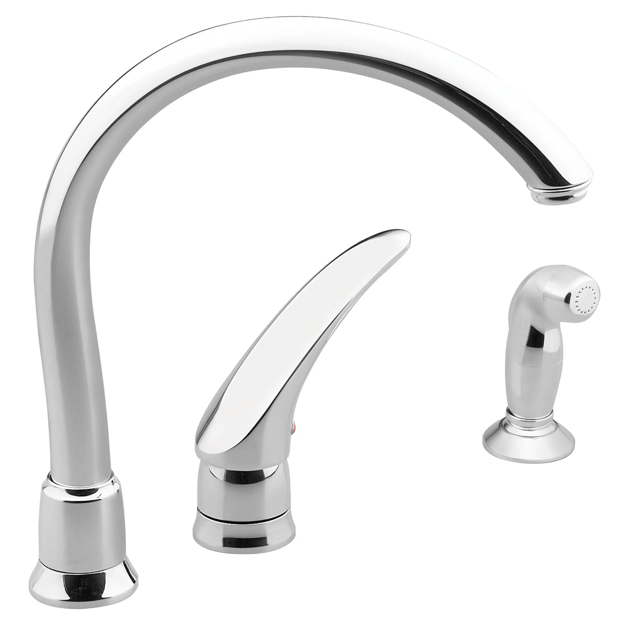 Monticello Chrome one-handle high arc kitchen faucet - Image 2