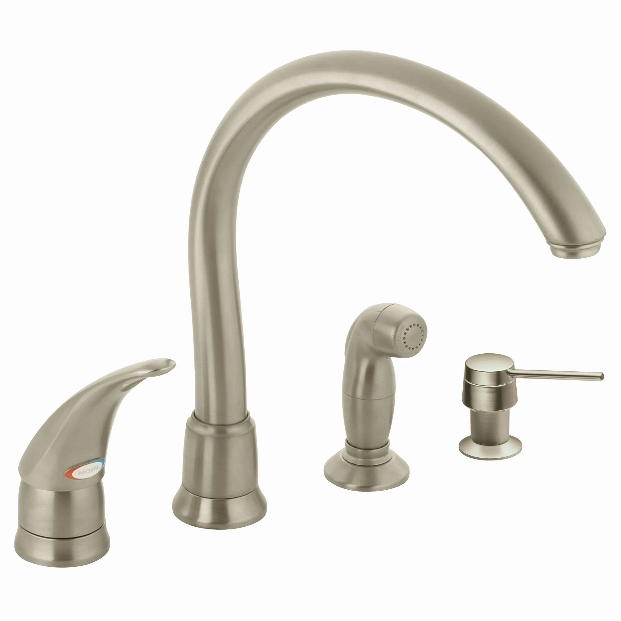 Monticello Chrome one-handle high arc kitchen faucet - Image 4