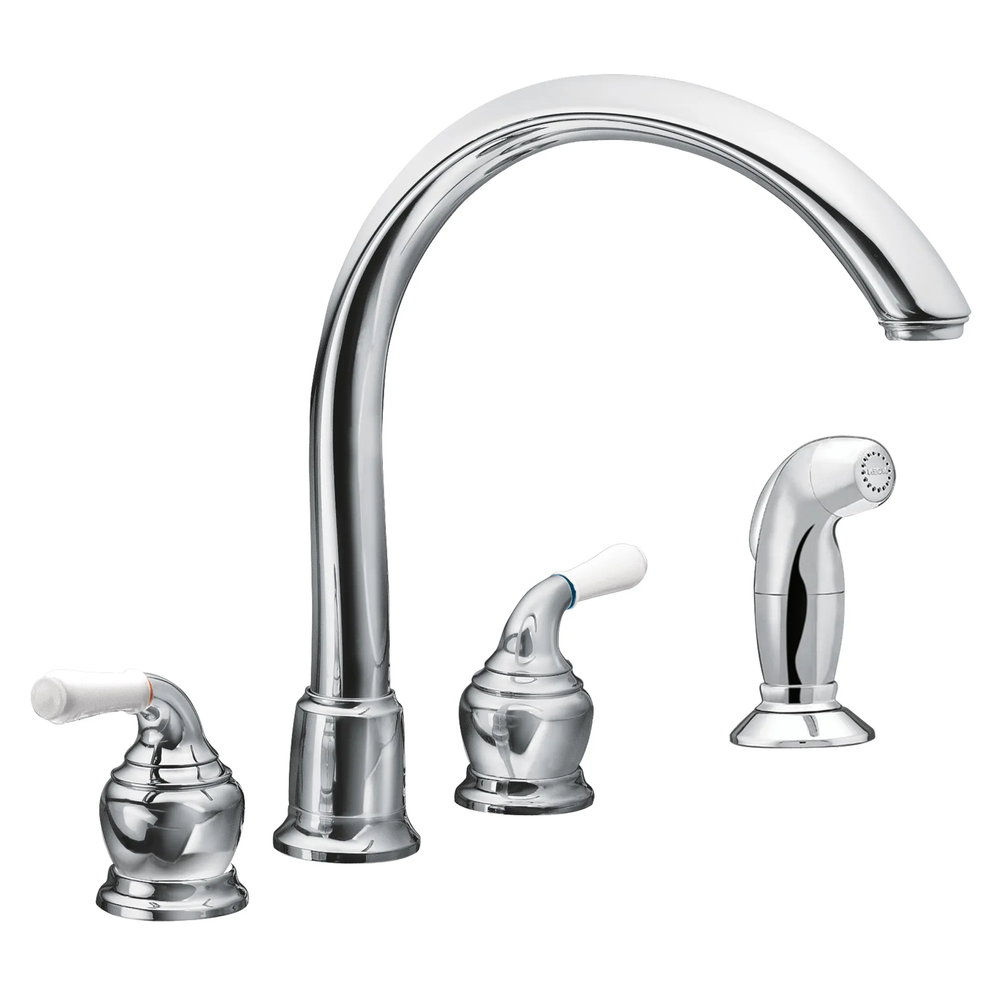 Monticello Chrome two-handle high arc kitchen faucet - Image 3
