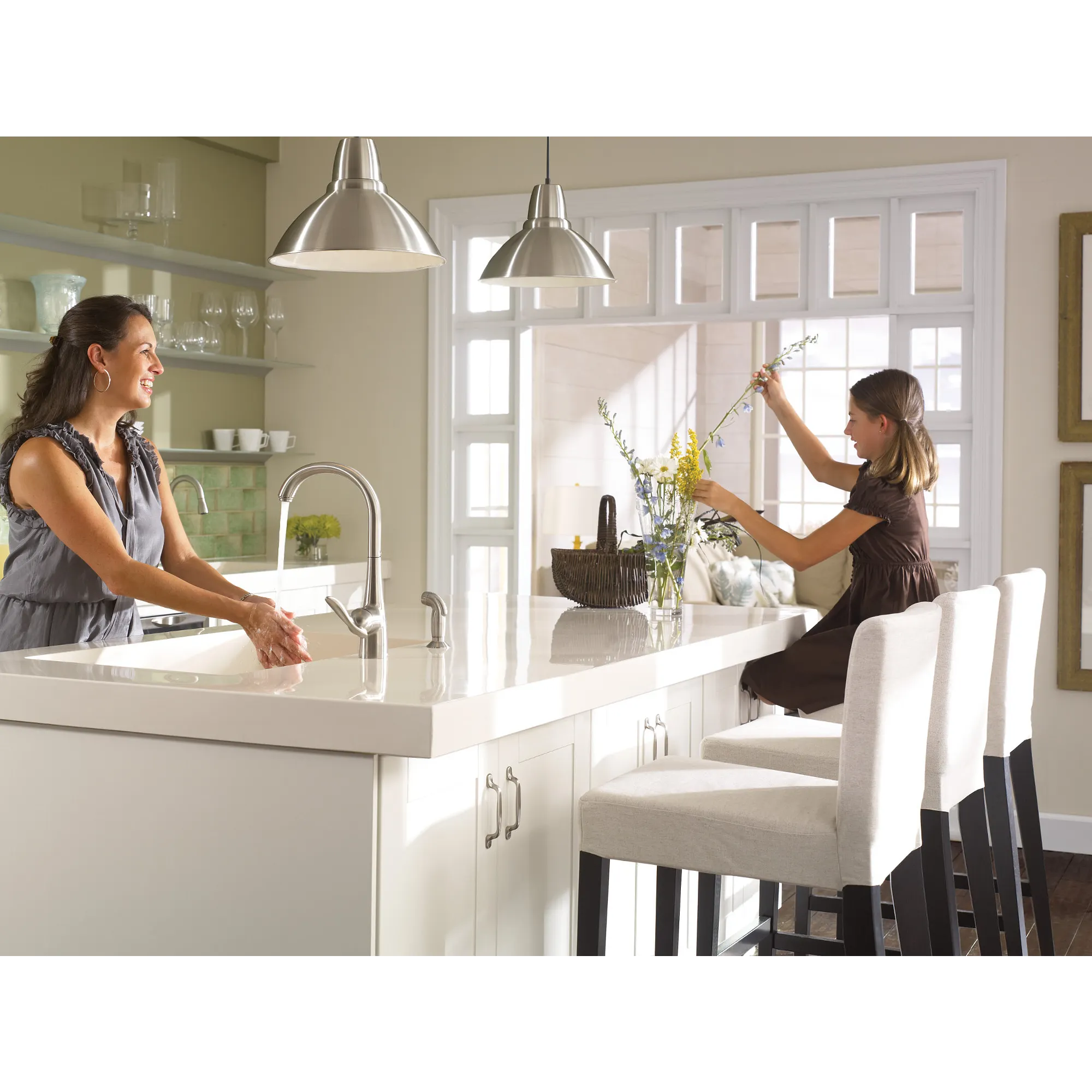 Arbor Chrome one-handle high arc kitchen faucet - Image 2