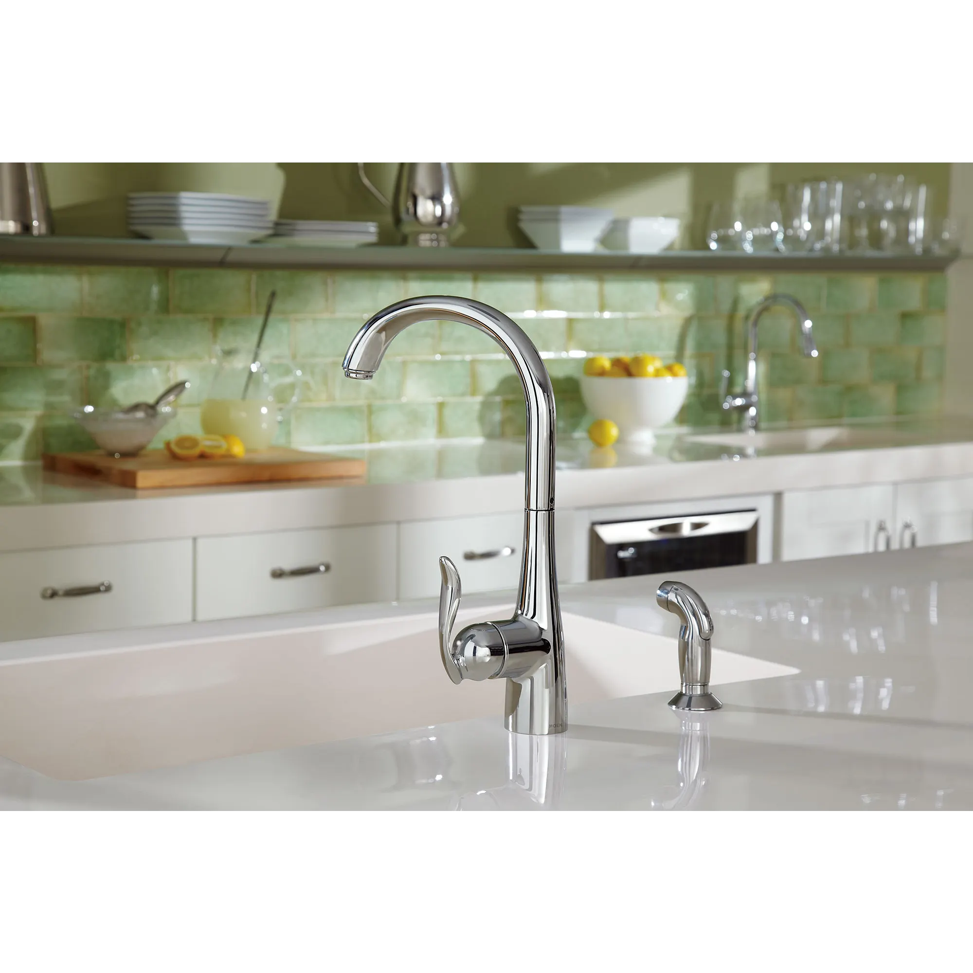 Arbor Chrome one-handle high arc kitchen faucet - Image 7