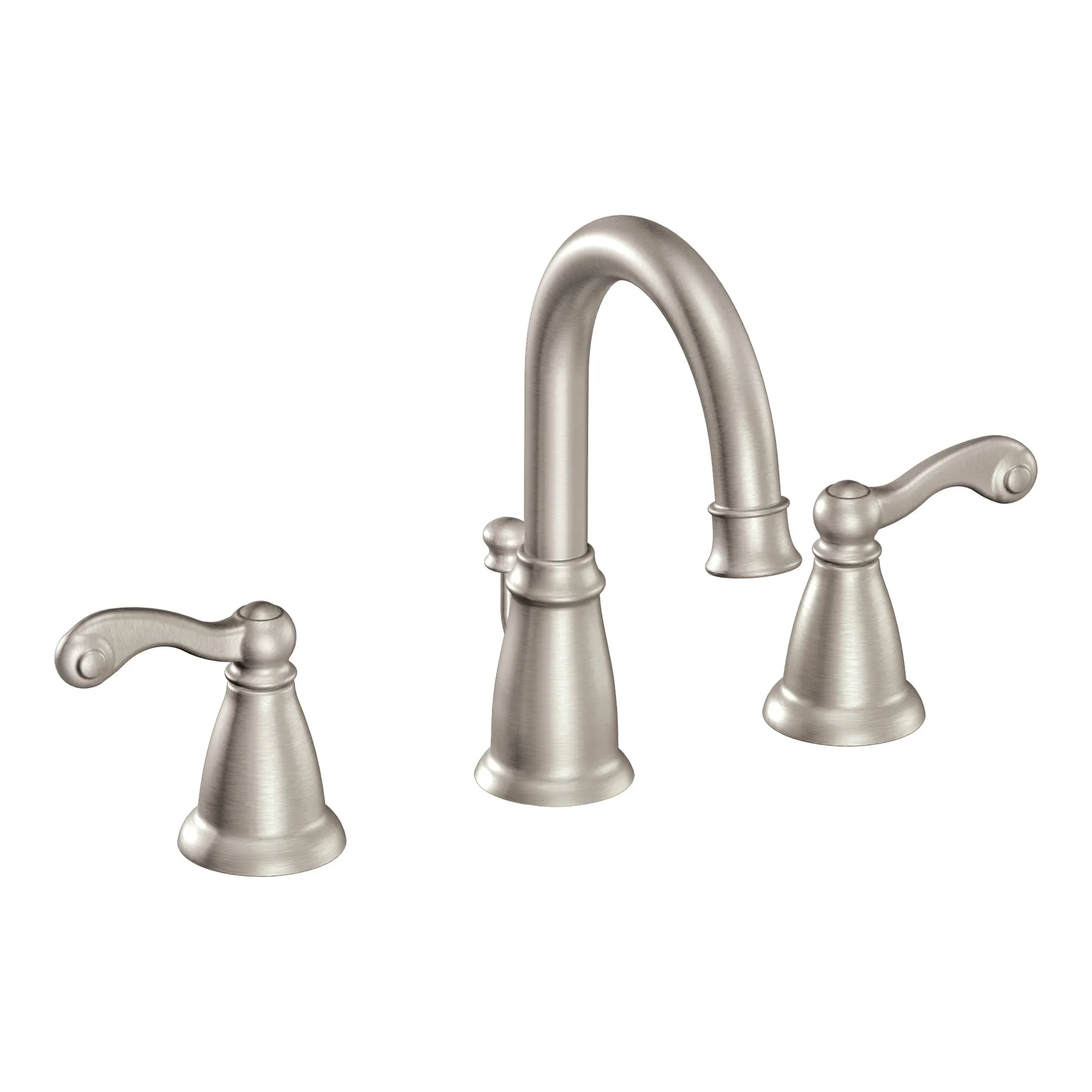 Traditional Chrome two-handle high arc bathroom faucet - Image 4