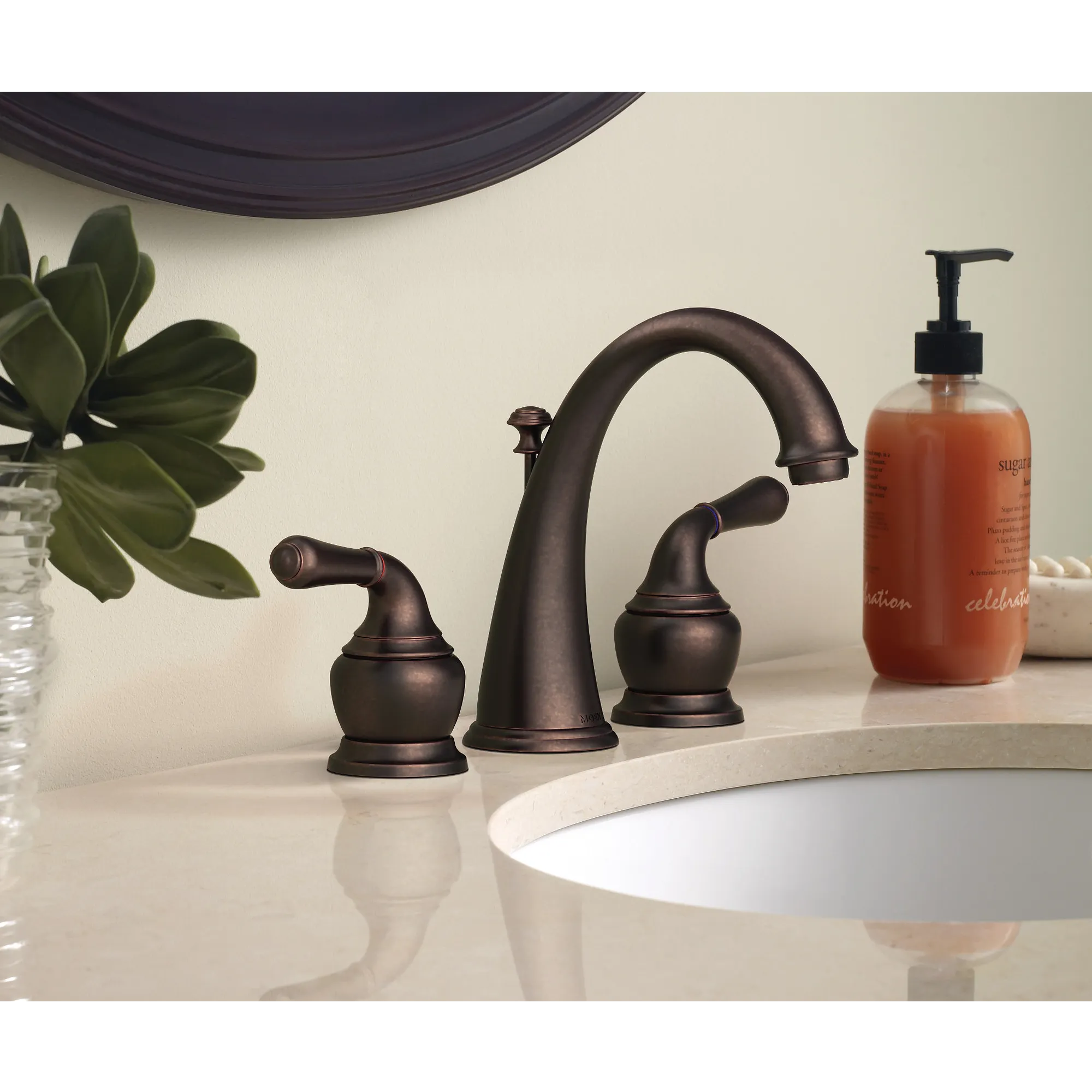 Monticello Oil rubbed bronze two-handle high arc bathroom faucet - Image 2
