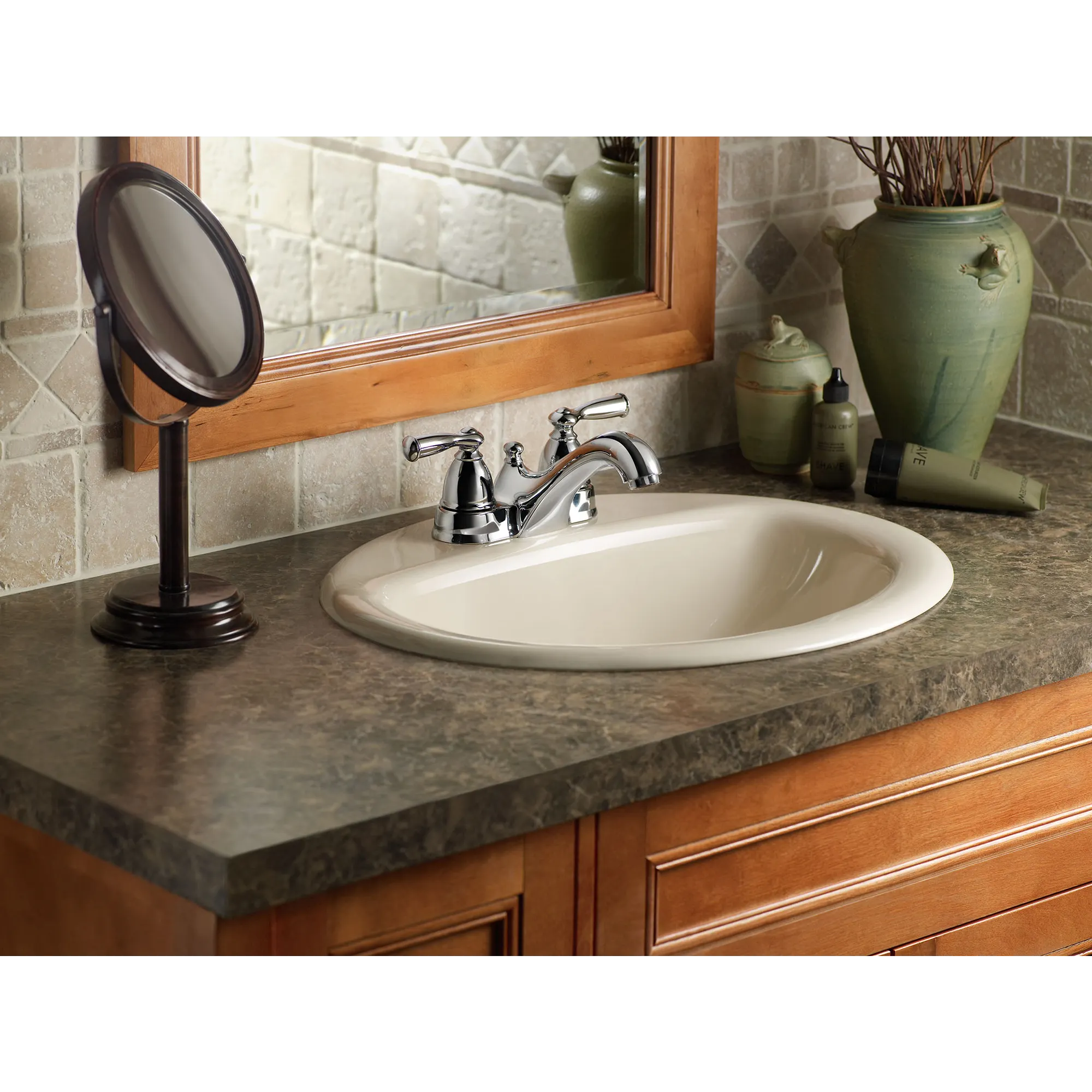 Banbury Chrome two-handle low arc bathroom faucet - Image 2
