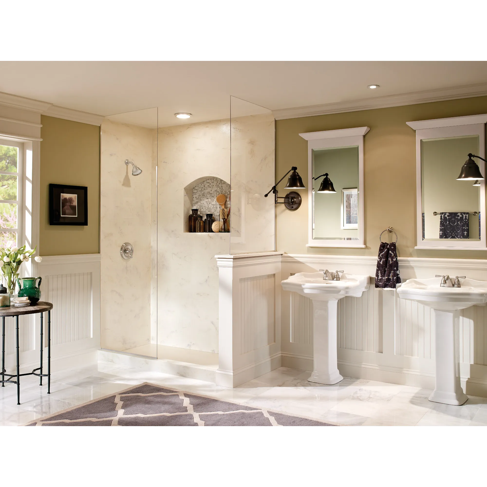 Banbury Chrome two-handle low arc bathroom faucet - Image 4