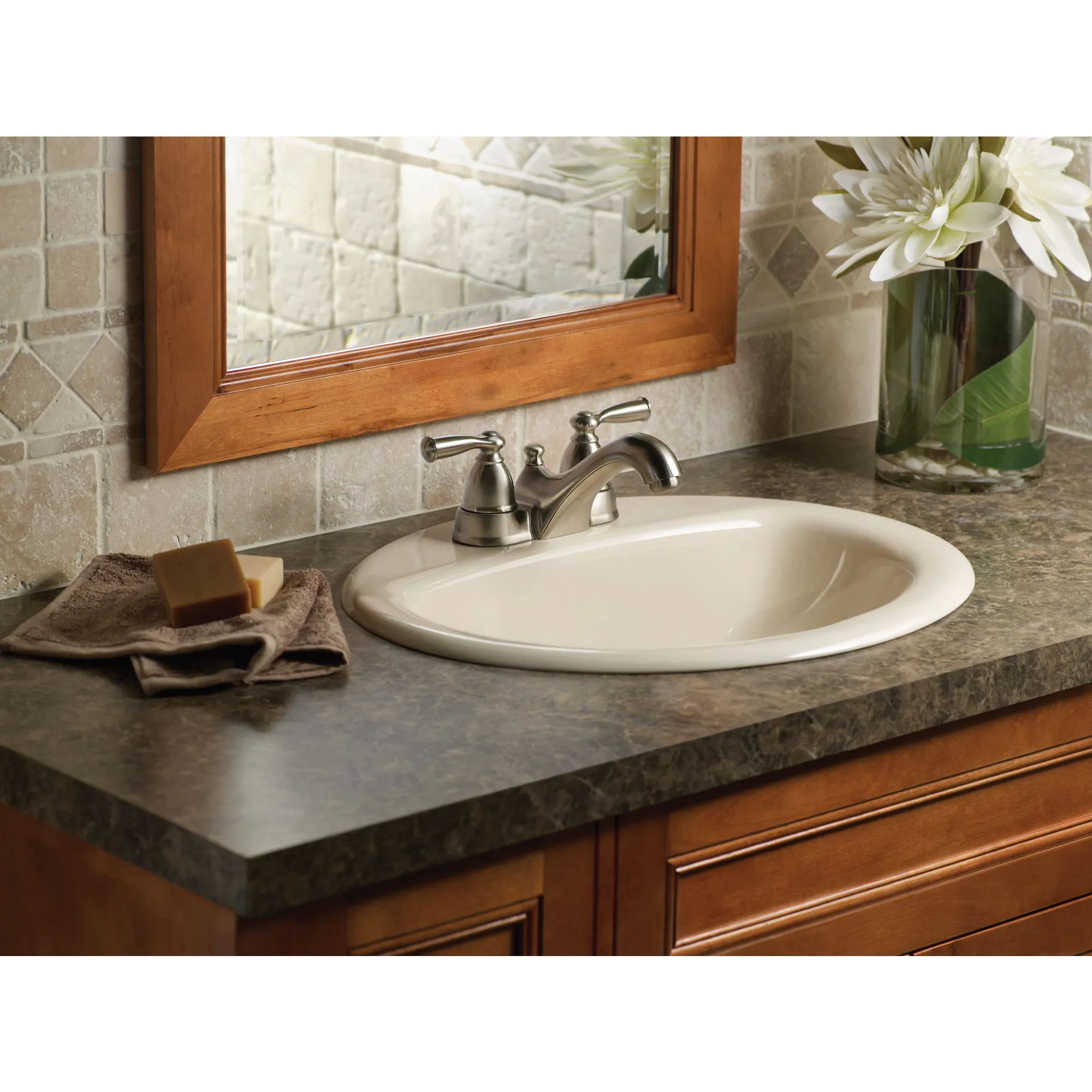 Banbury Chrome two-handle low arc bathroom faucet - Image 5