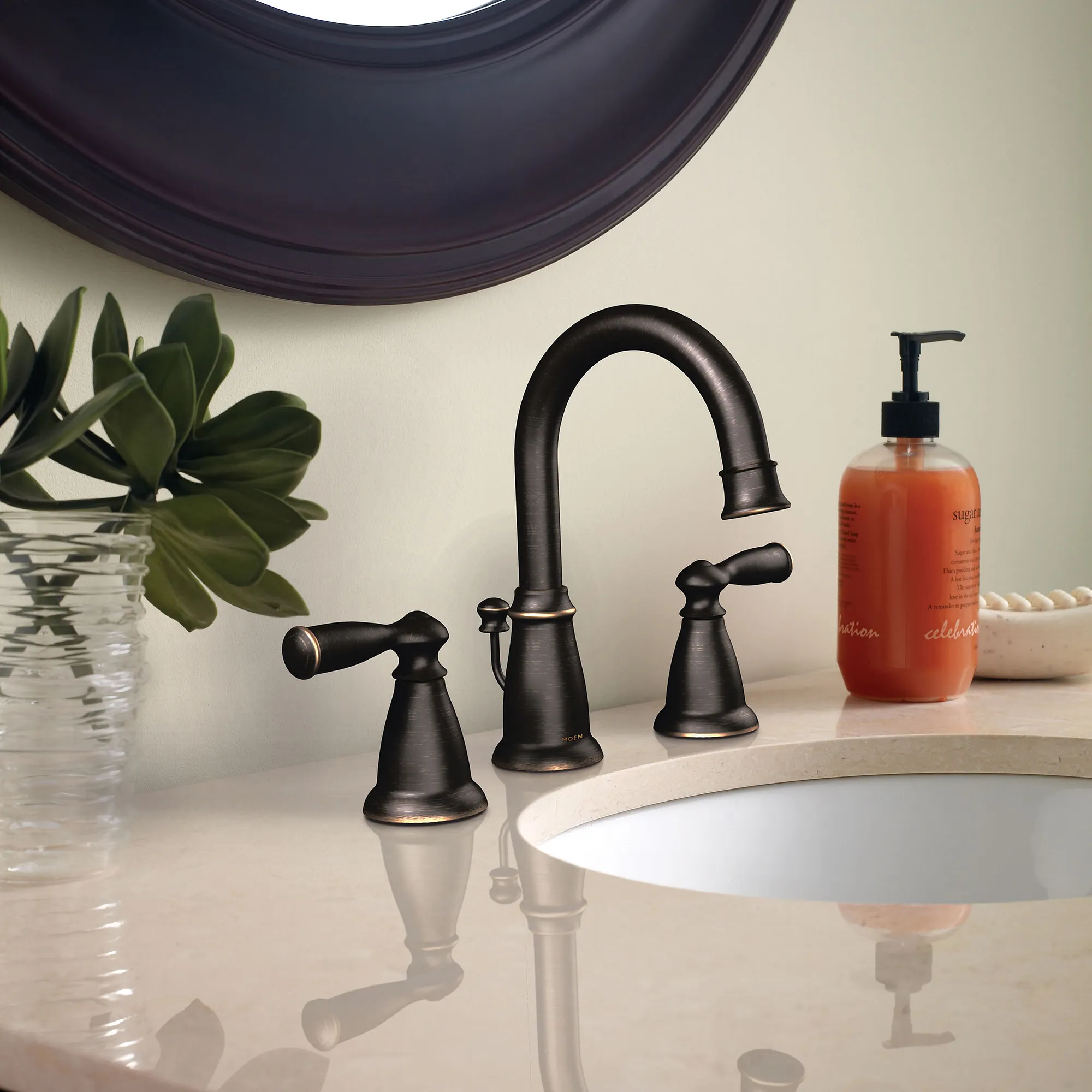 Banbury Chrome two-handle high arc bathroom faucet - Image 3