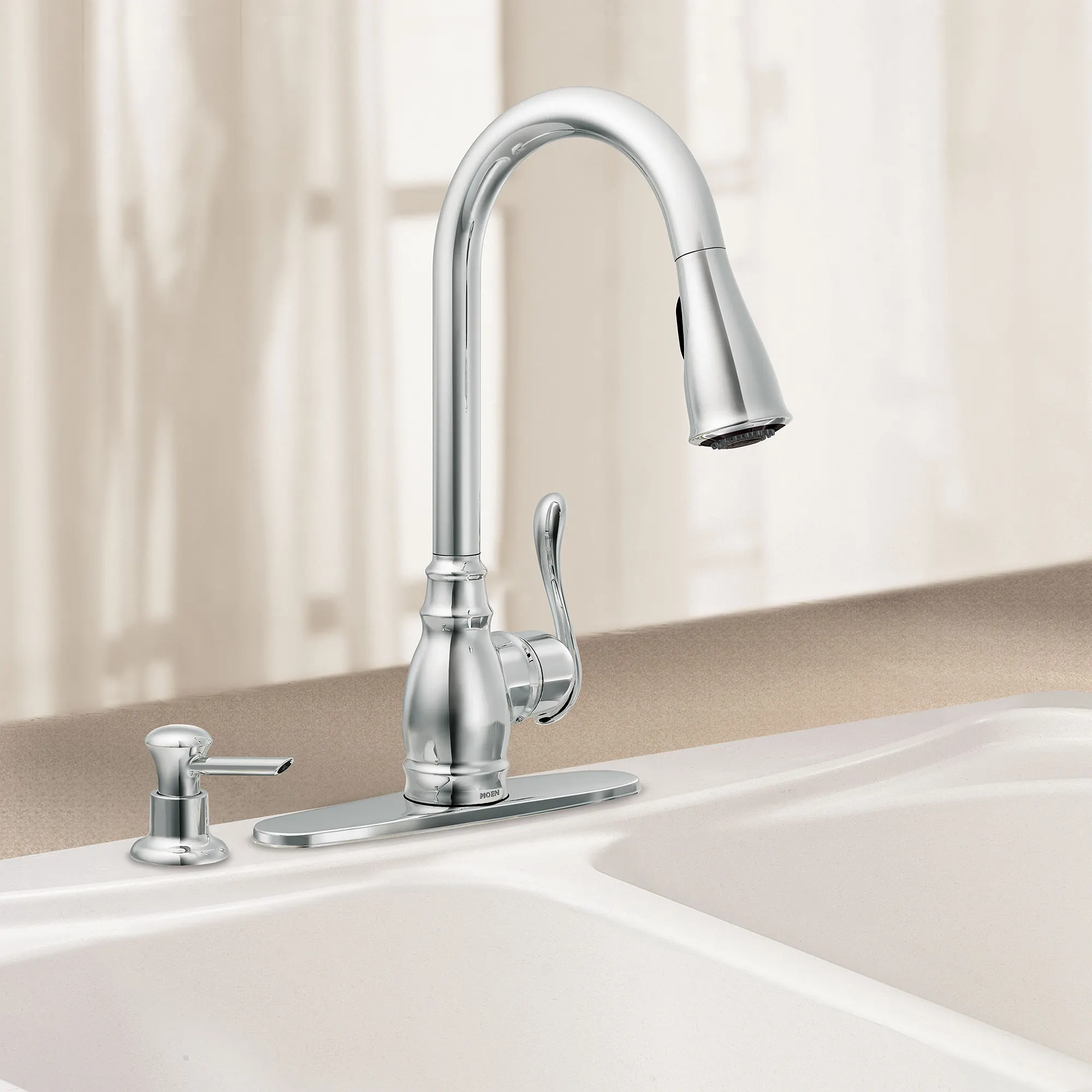 Anabelle One-Handle High Arc Pulldown Kitchen Faucet - Image 7