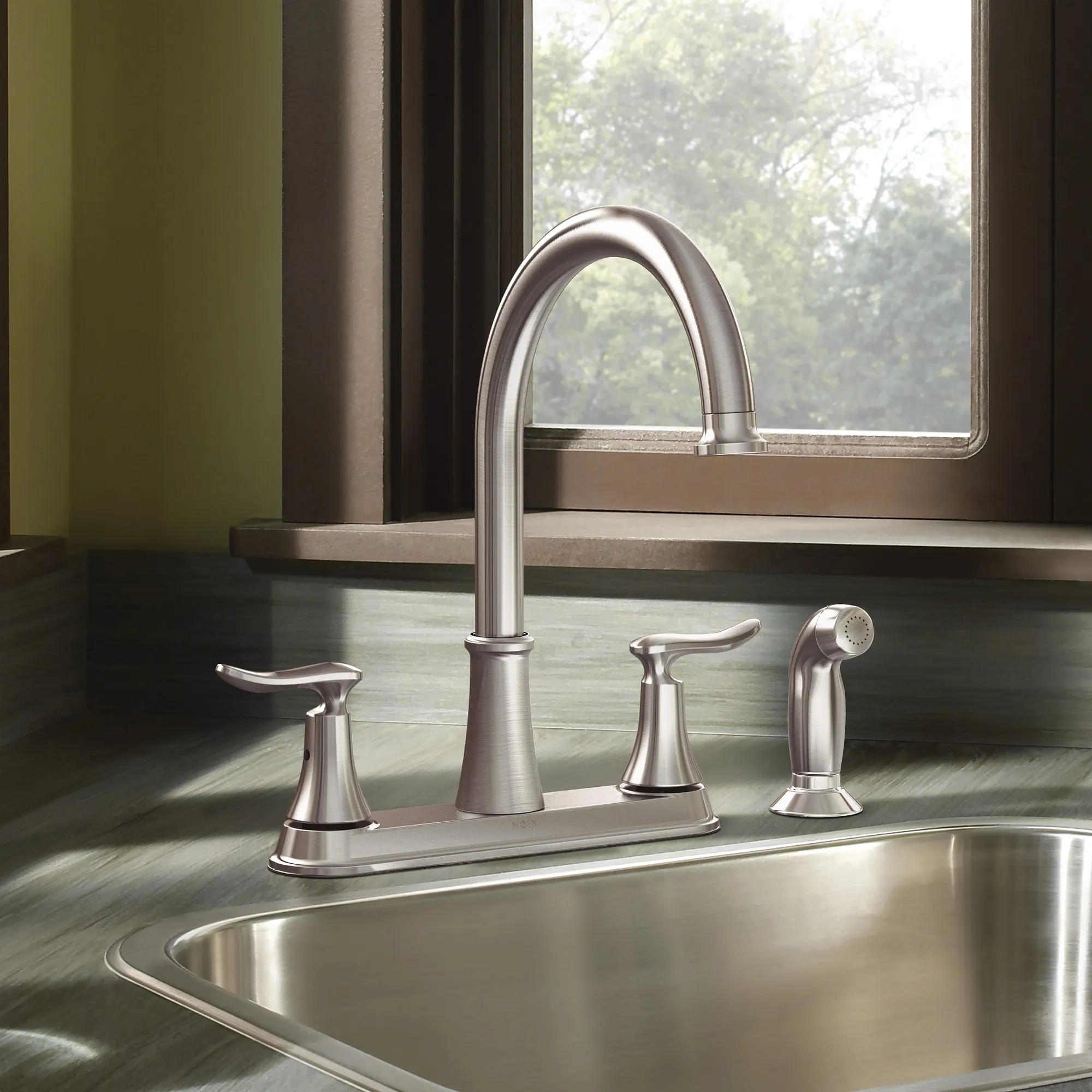 Solidad Two-handle High Arc Kitchen Faucet - Image 3