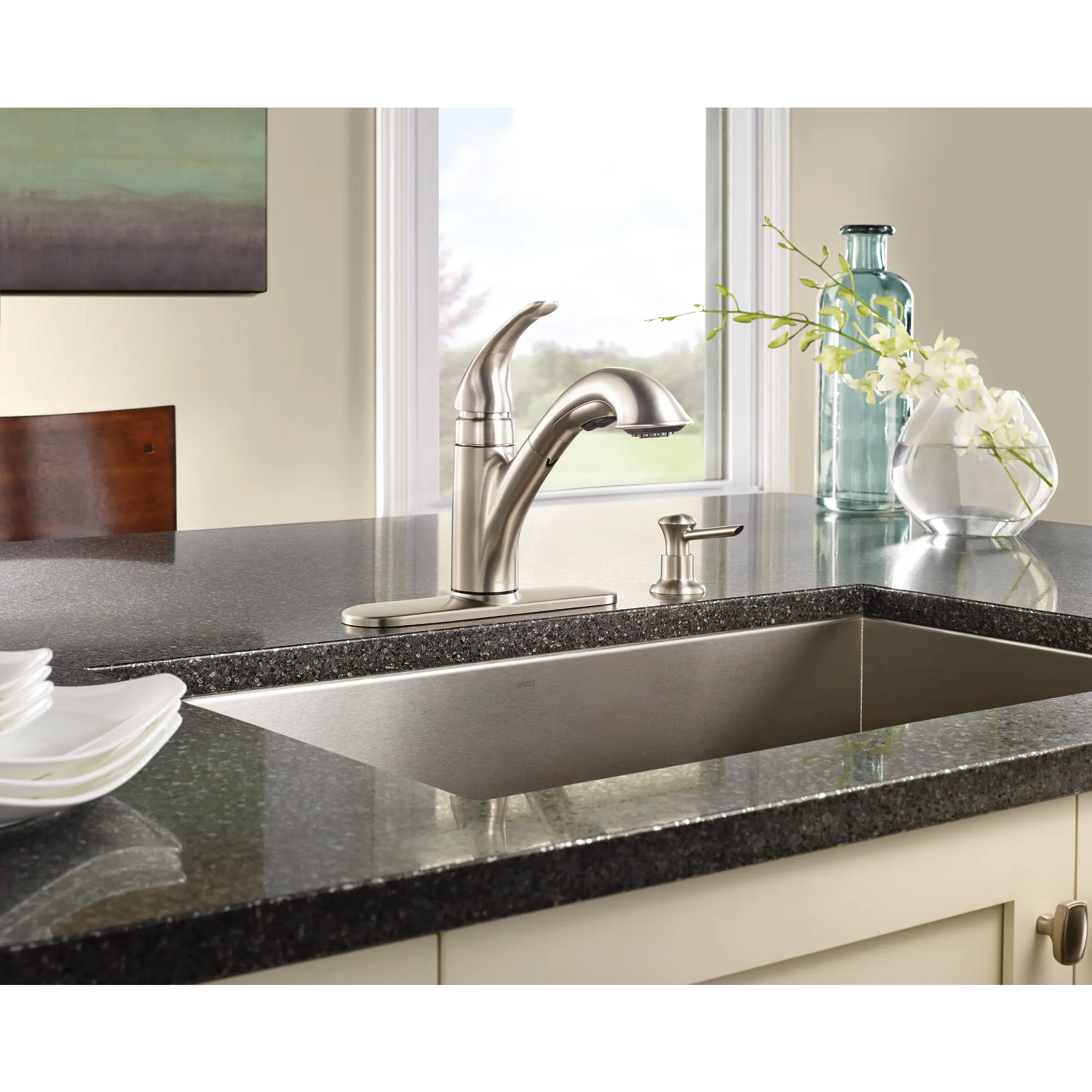 Caprillo Spot Resist Stainless One-Handle Pullout Kitchen Faucet - Image 3