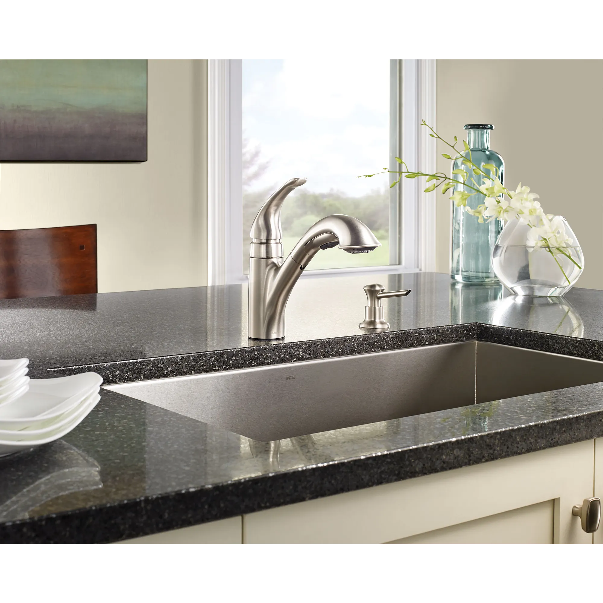 Caprillo Spot Resist Stainless One-Handle Pullout Kitchen Faucet - Image 4