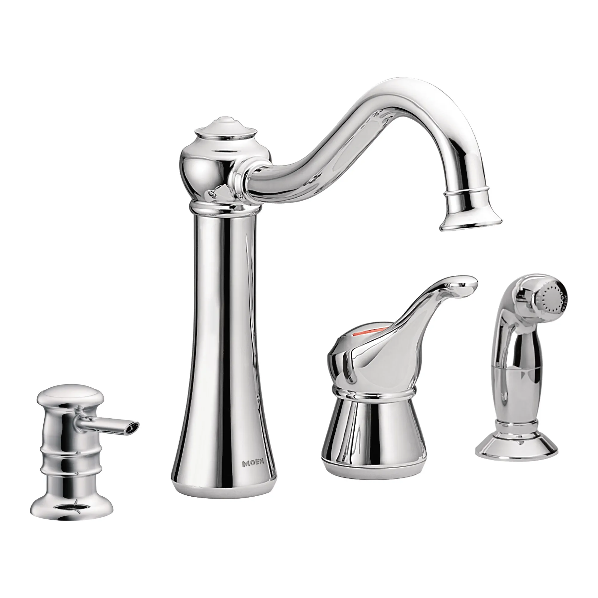 Corrine Chrome one-handle high arc kitchen faucet - Image 2