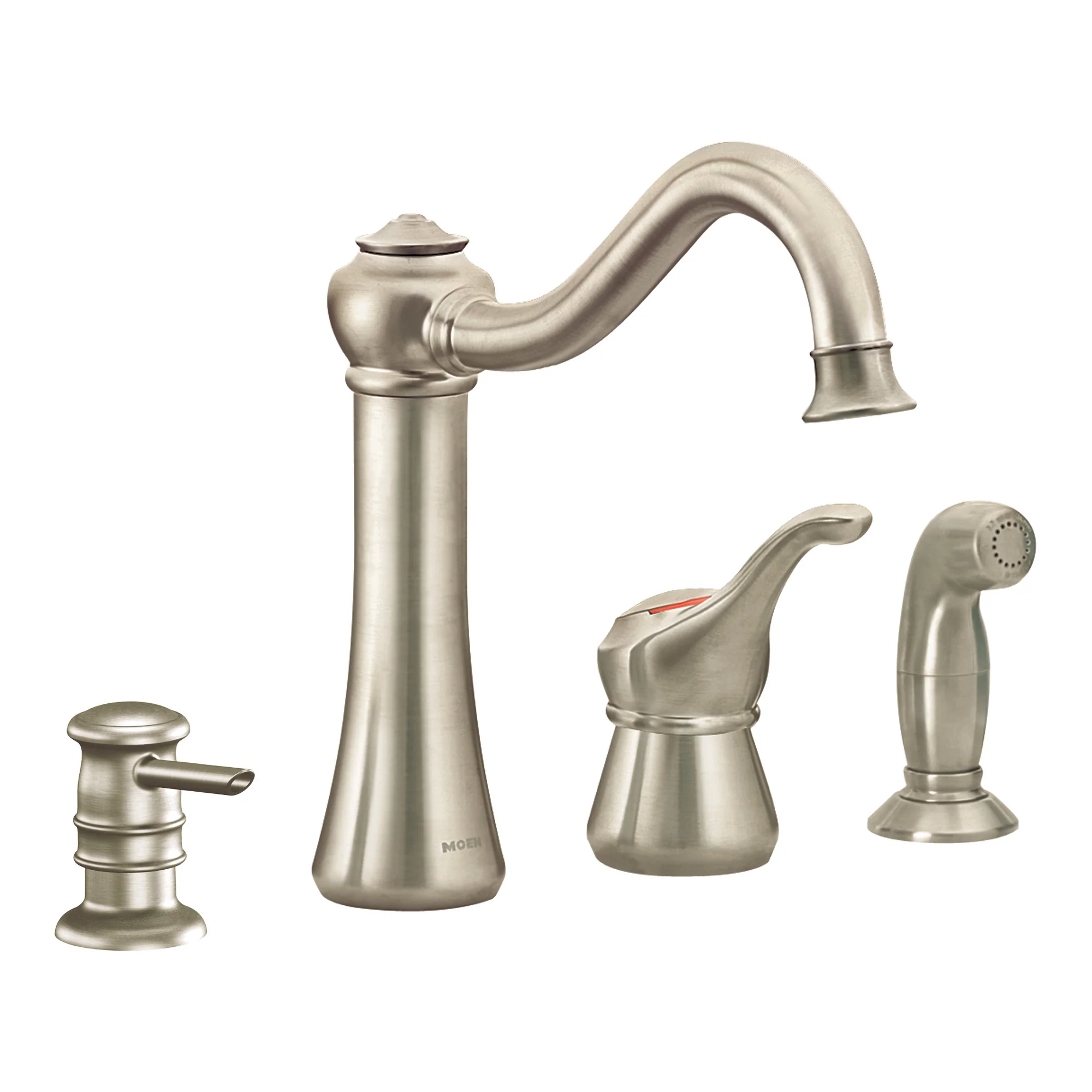 Corrine Chrome one-handle high arc kitchen faucet - Image 3