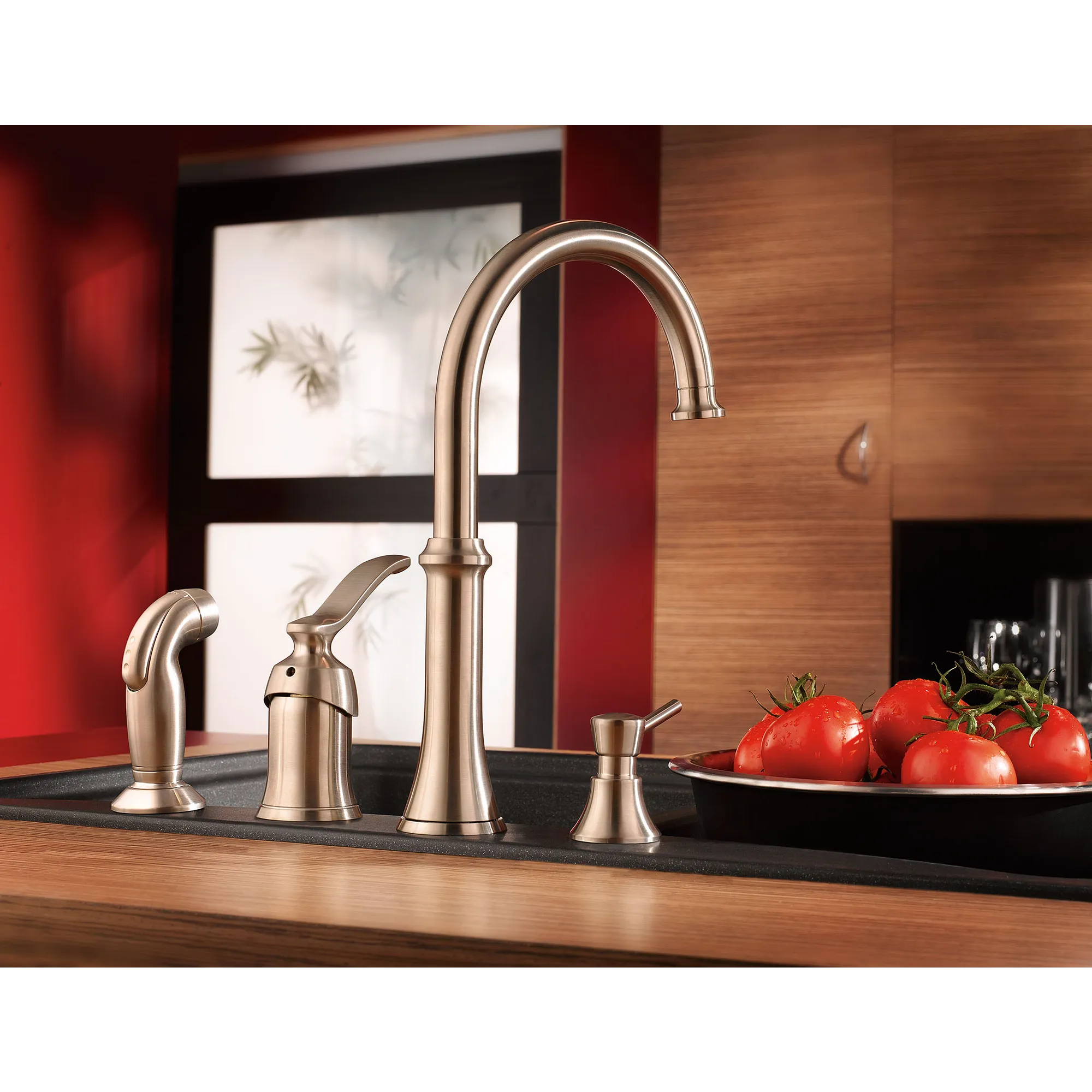 Quinn Chrome one-handle high arc kitchen faucet - Image 6