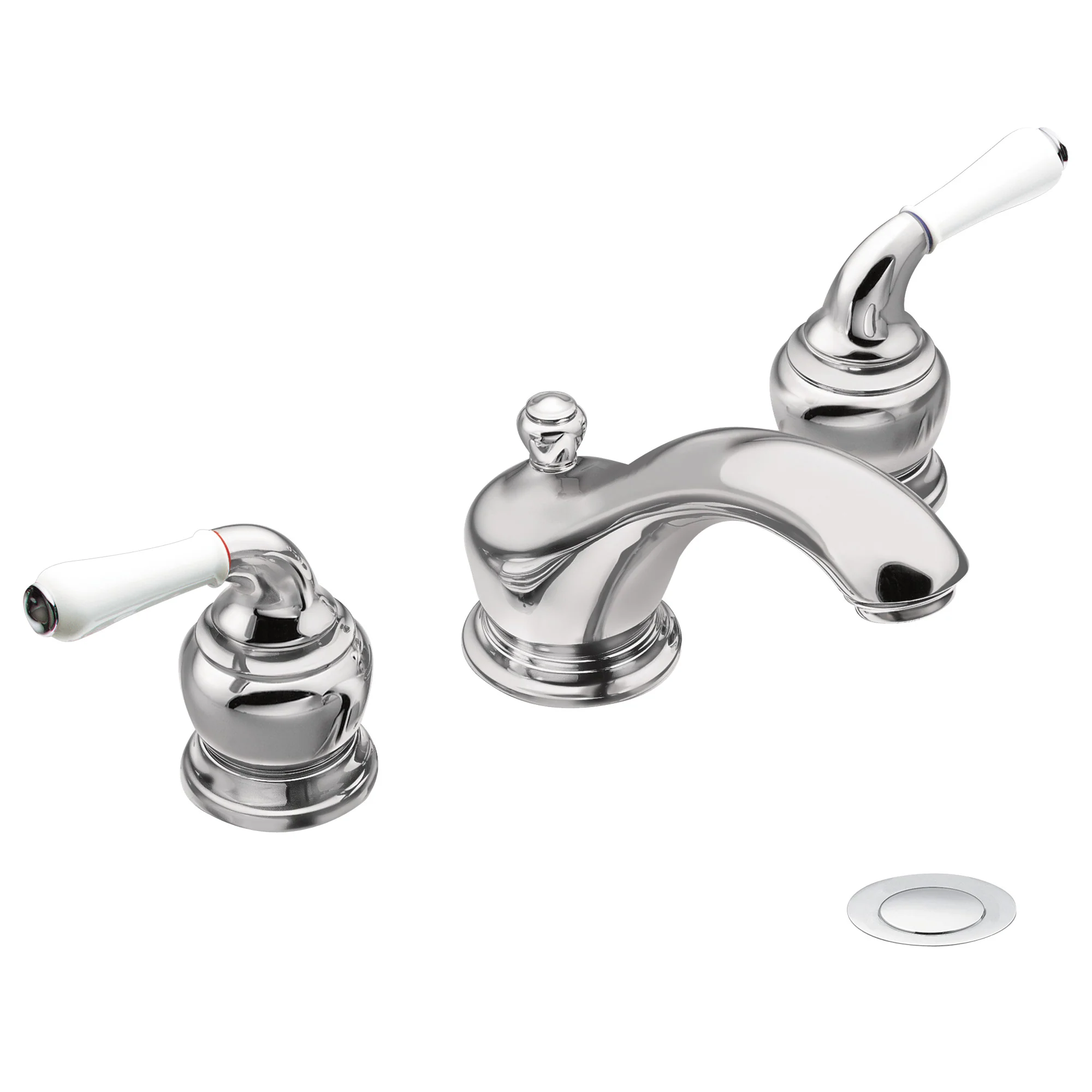 Monticello Chrome two-handle low arc bathroom faucet - Image 11