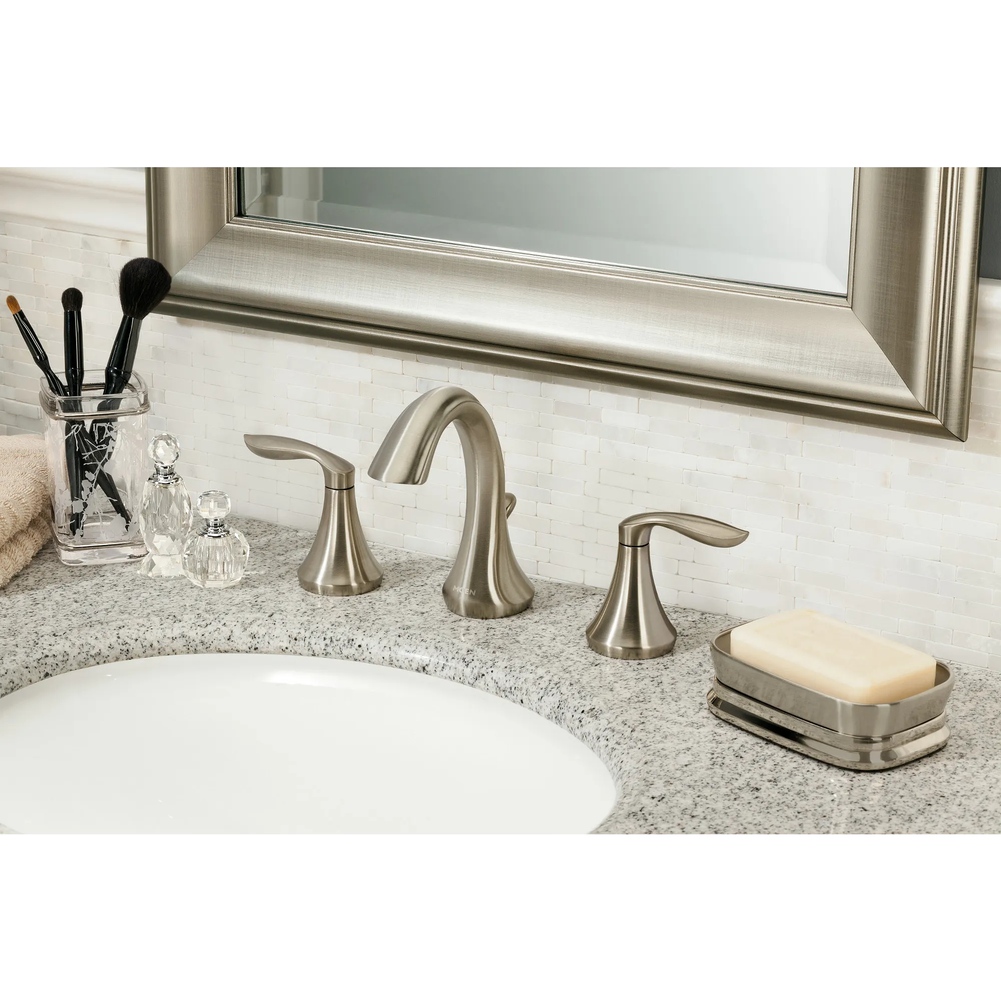 Eva Chrome two-handle high arc bathroom faucet - Image 6