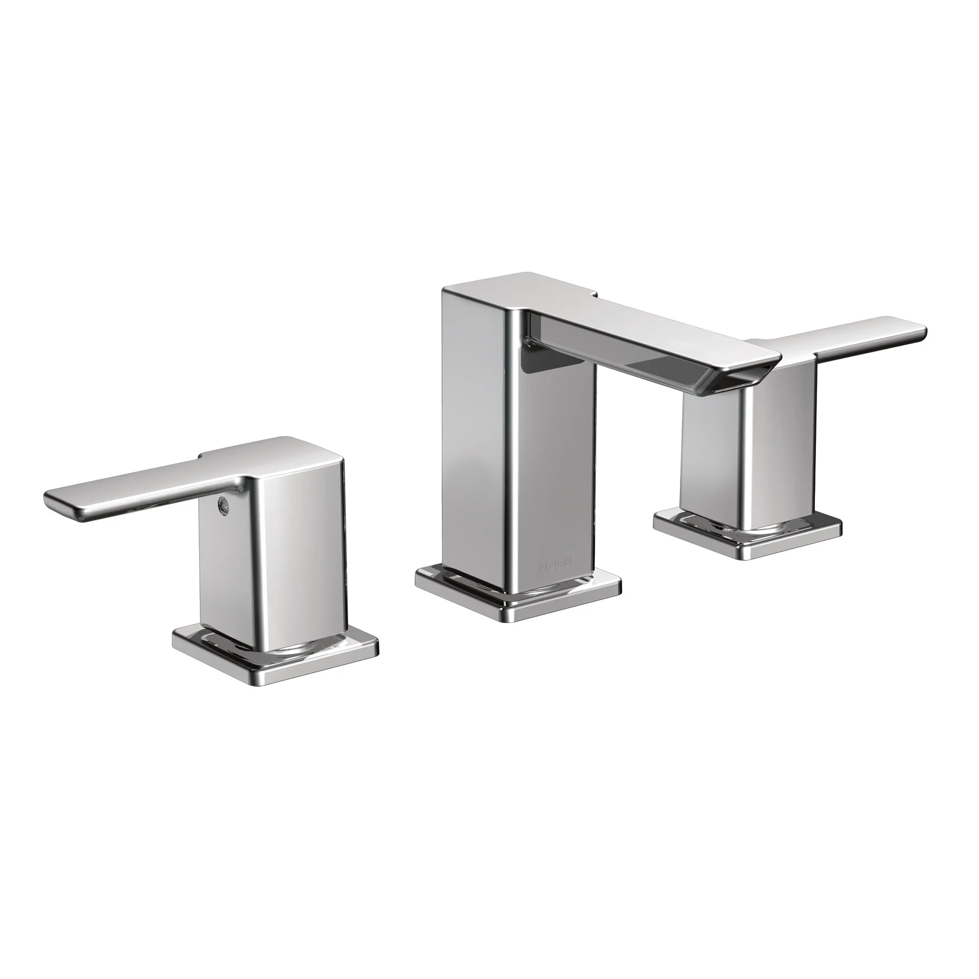 90 Degree Chrome two-handle low arc bathroom faucet - Image 2